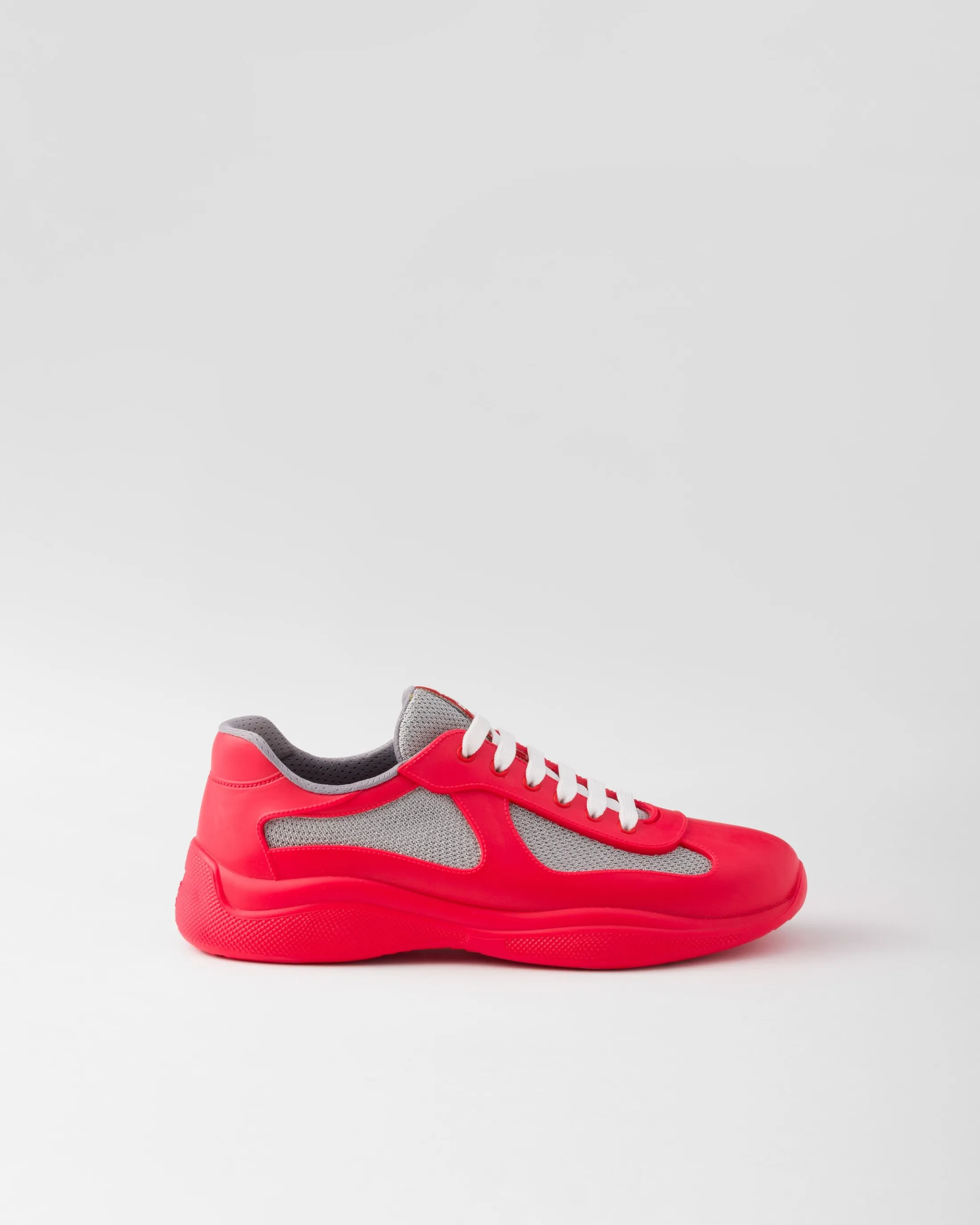 Prada America's Cup Soft rubber and bike fabric sneakers Red Shop