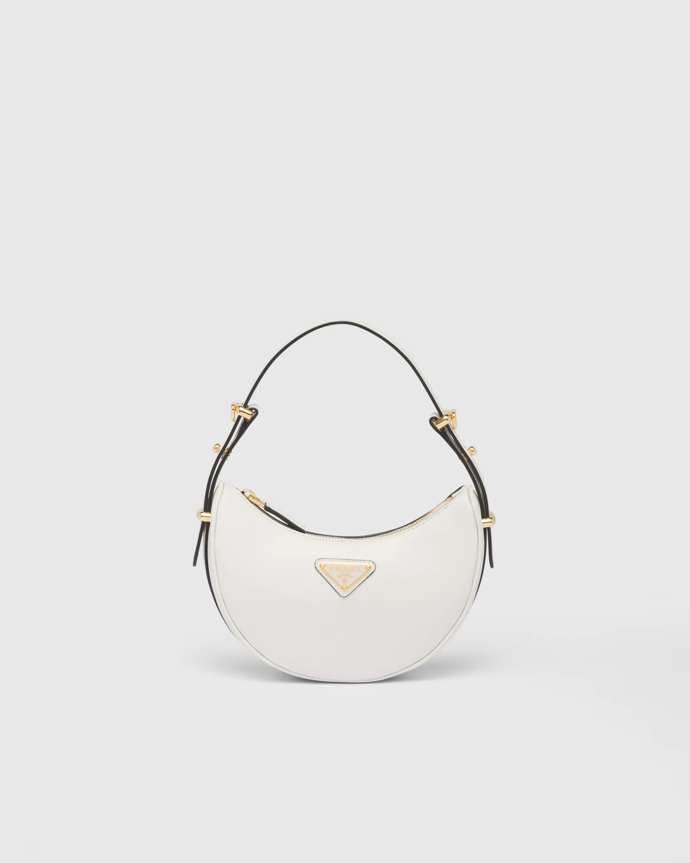 Prada Arqué leather mini shoulder bag White Best