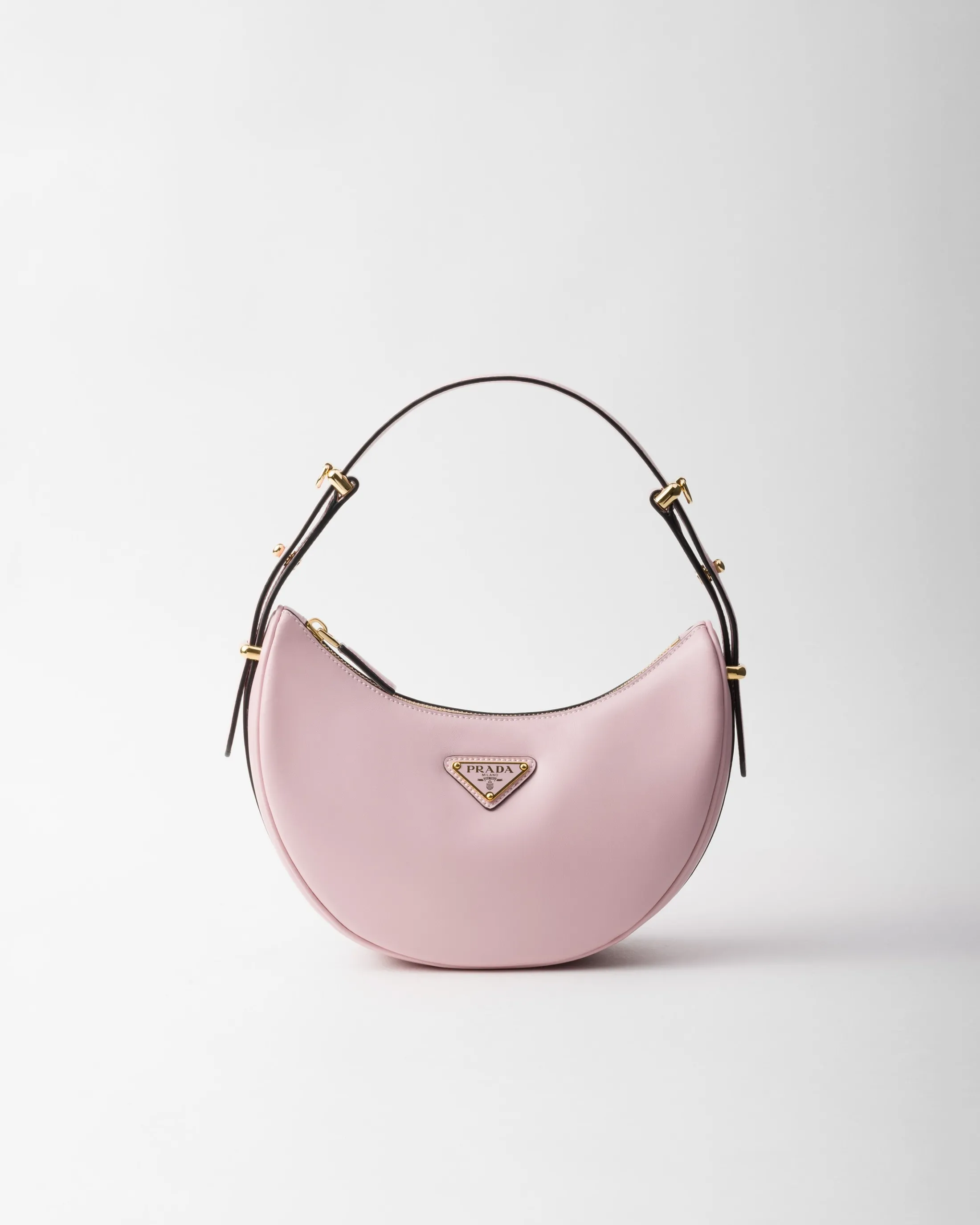 Prada Arqué small leather shoulder bag Alabaster Discount