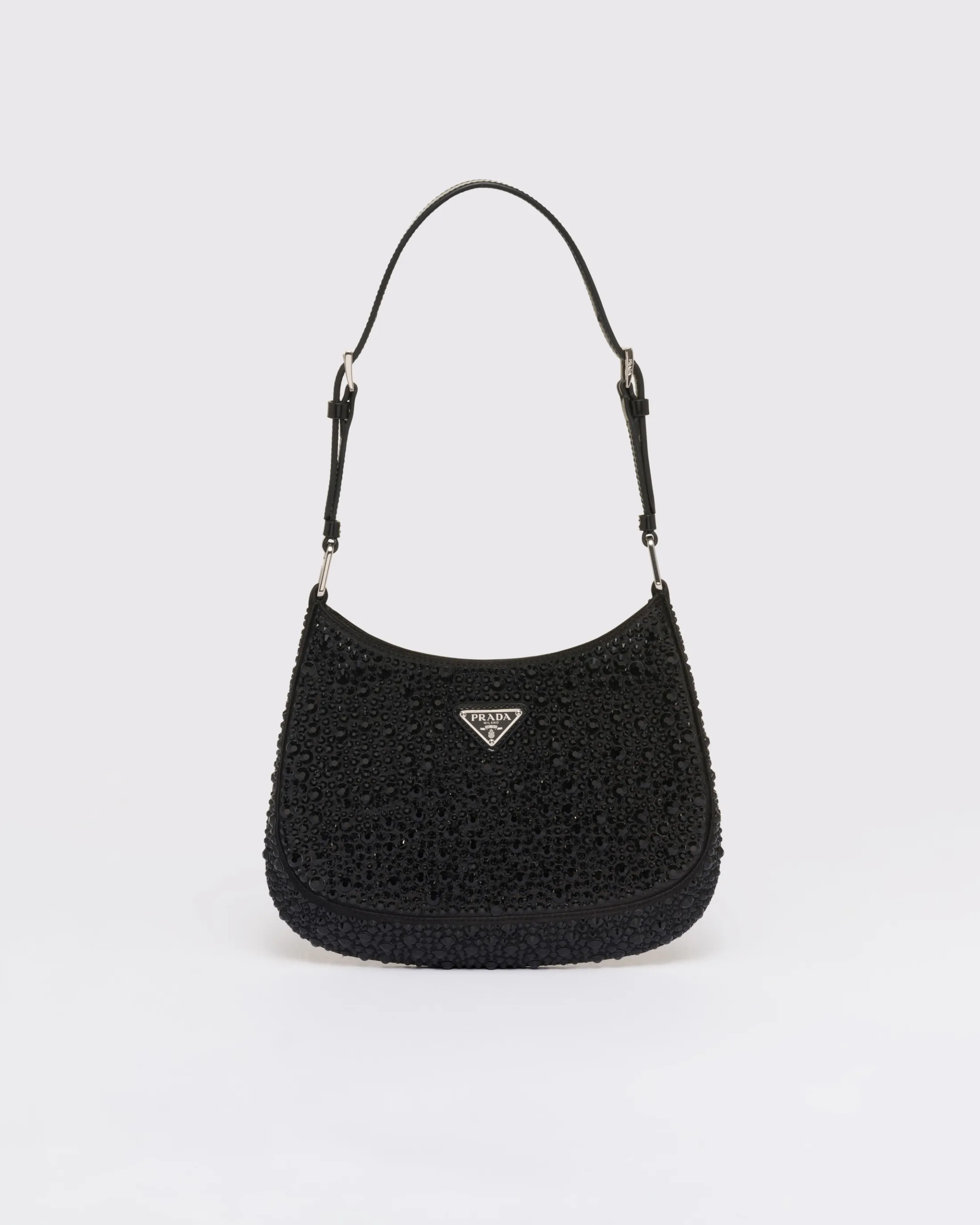 Prada Cleo satin bag with crystals Black Online