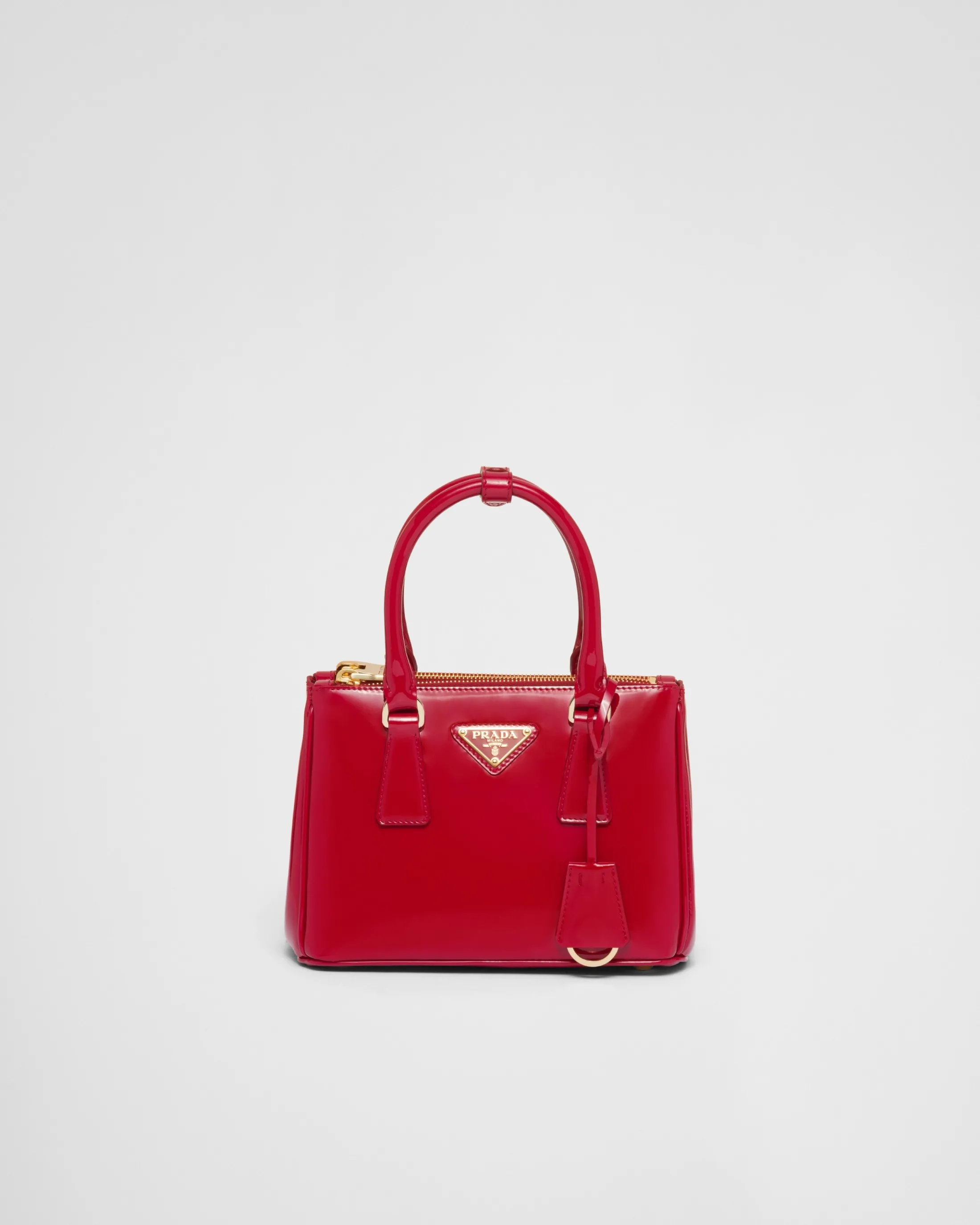 Prada Galleria patent leather mini bag Cherryred New