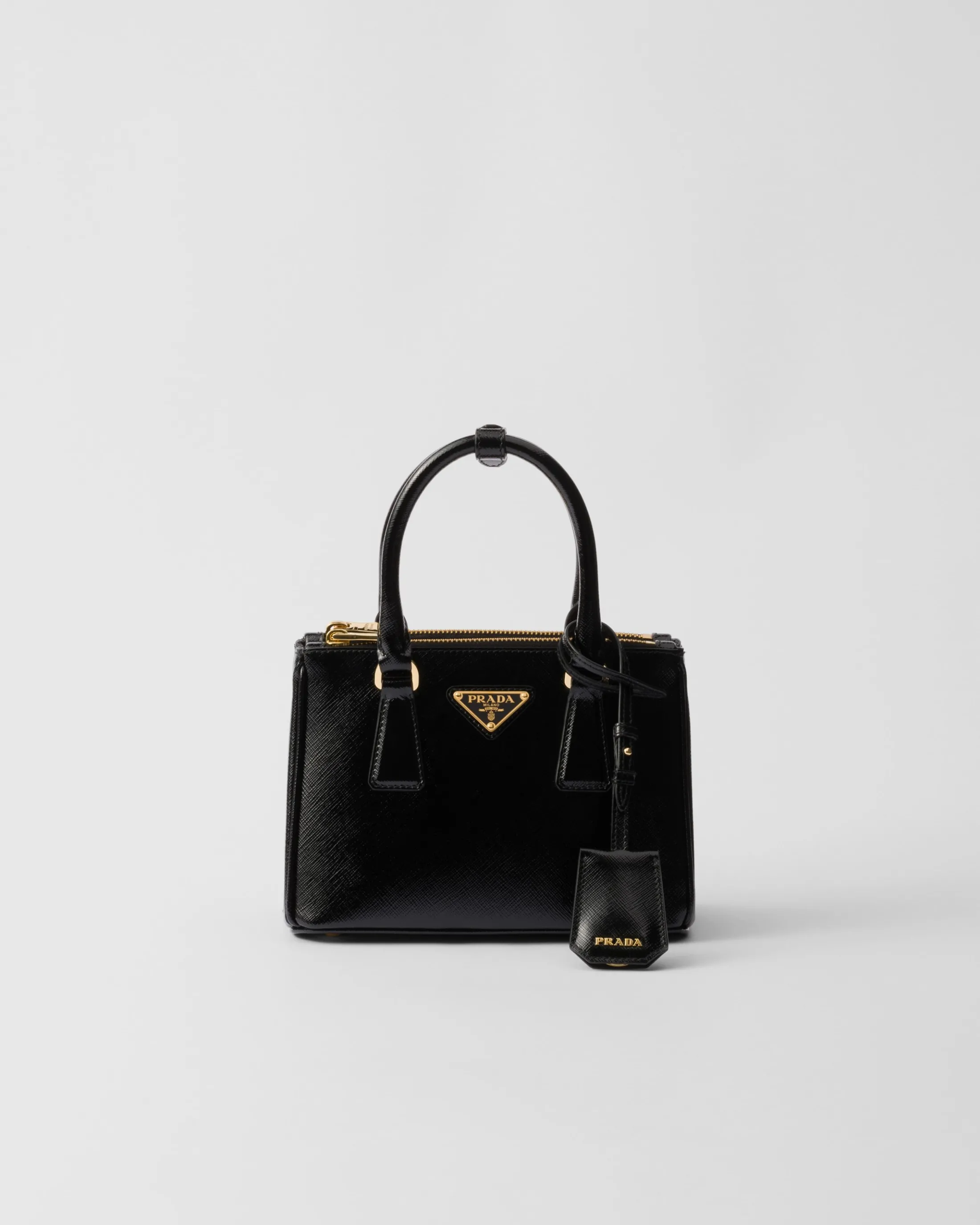 Prada Galleria patent Saffiano mini-bag Black Cheap