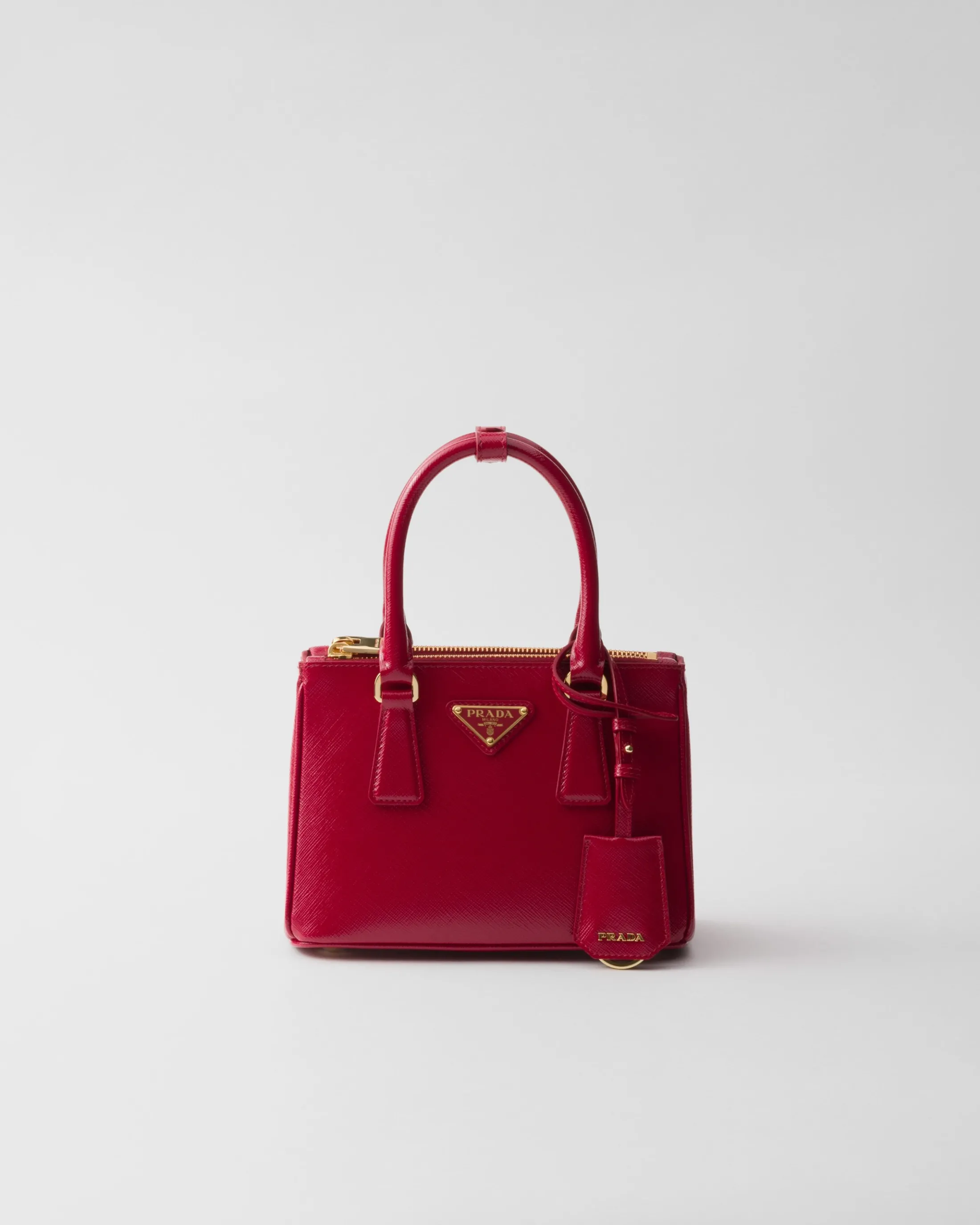 Prada Galleria patent Saffiano mini-bag Cherryred Hot