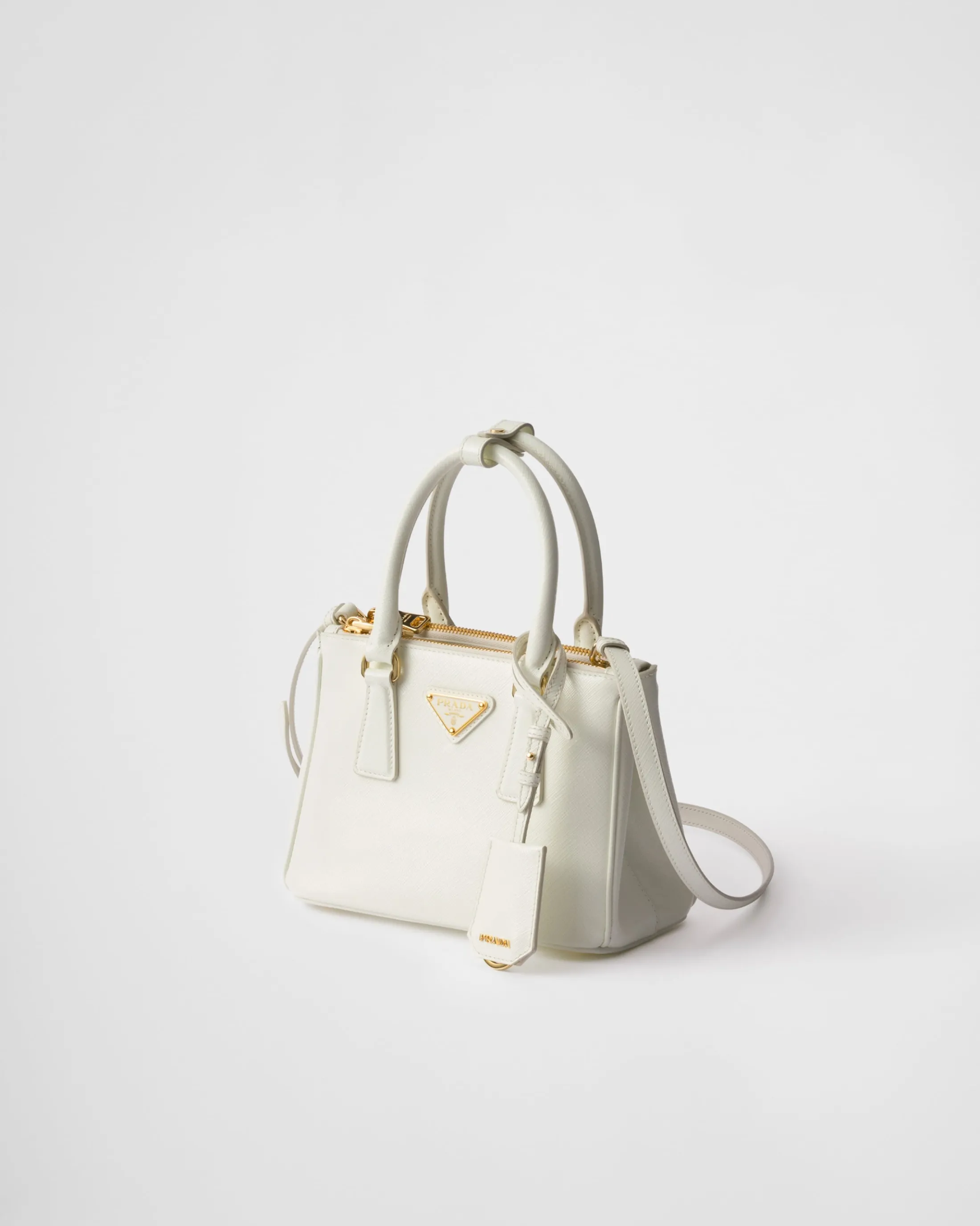 Prada Galleria patent Saffiano mini-bag White Sale