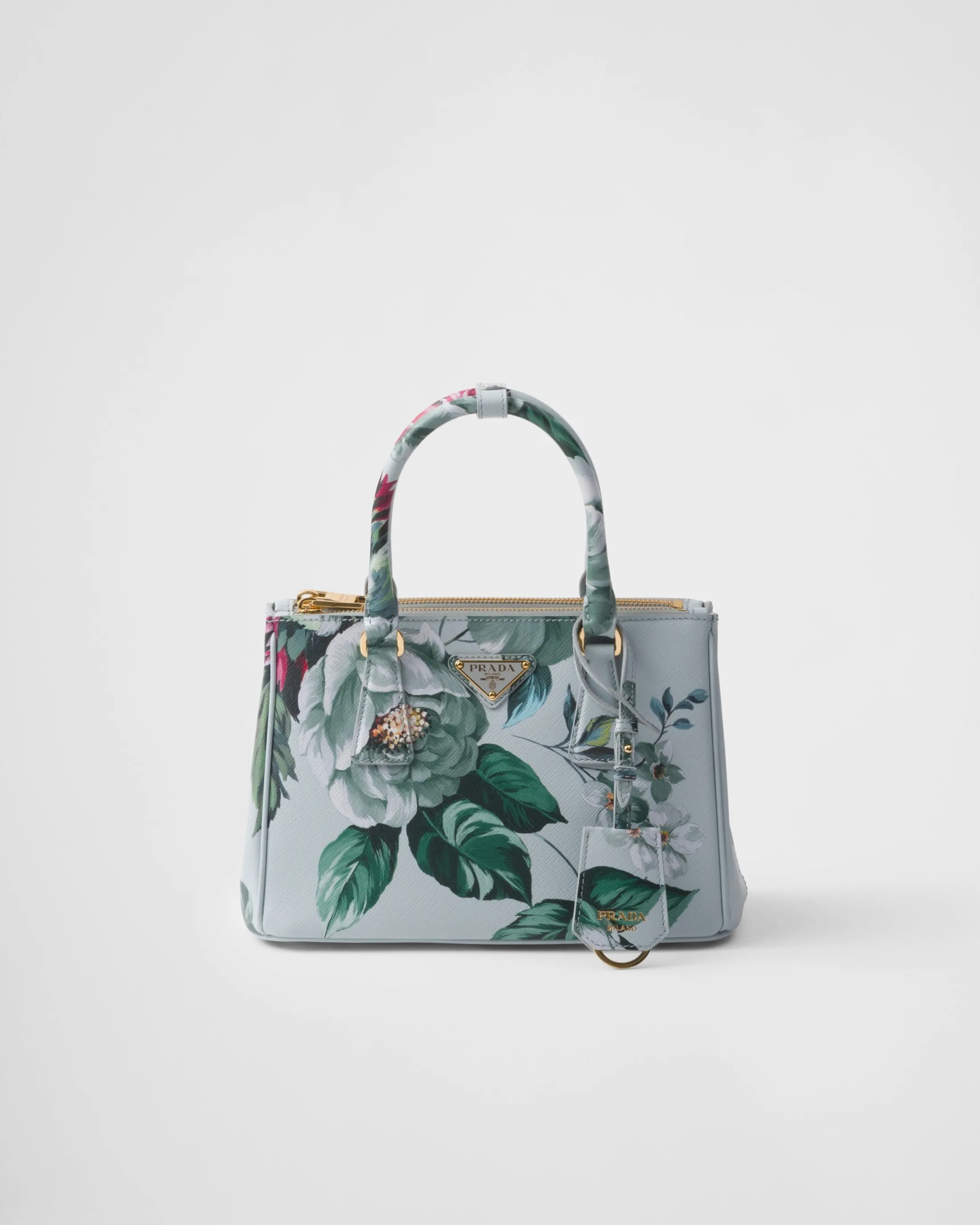 Prada Galleria printed Saffiano leather bag Sagegreen Best Sale