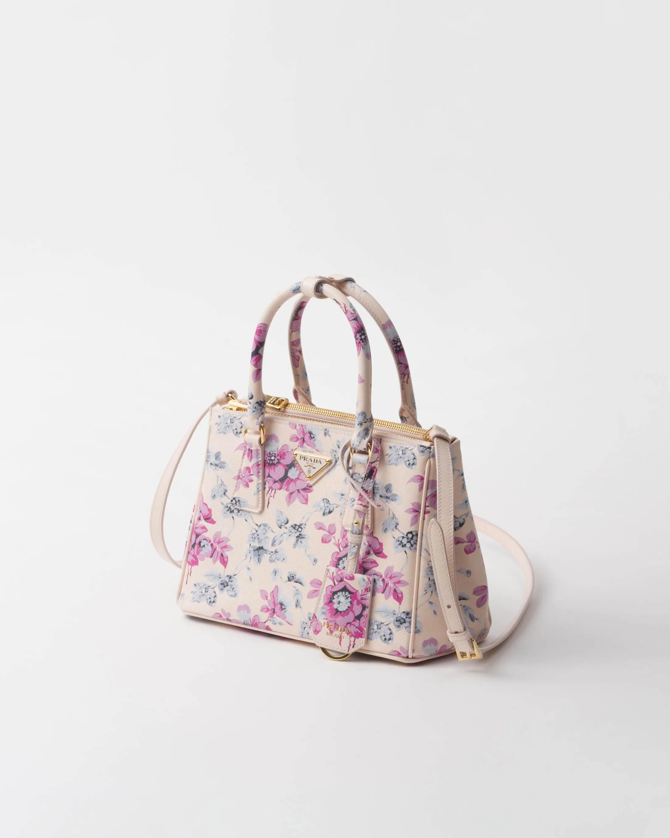 Prada Galleria printed Saffiano leather bag Begoniapink Best Sale