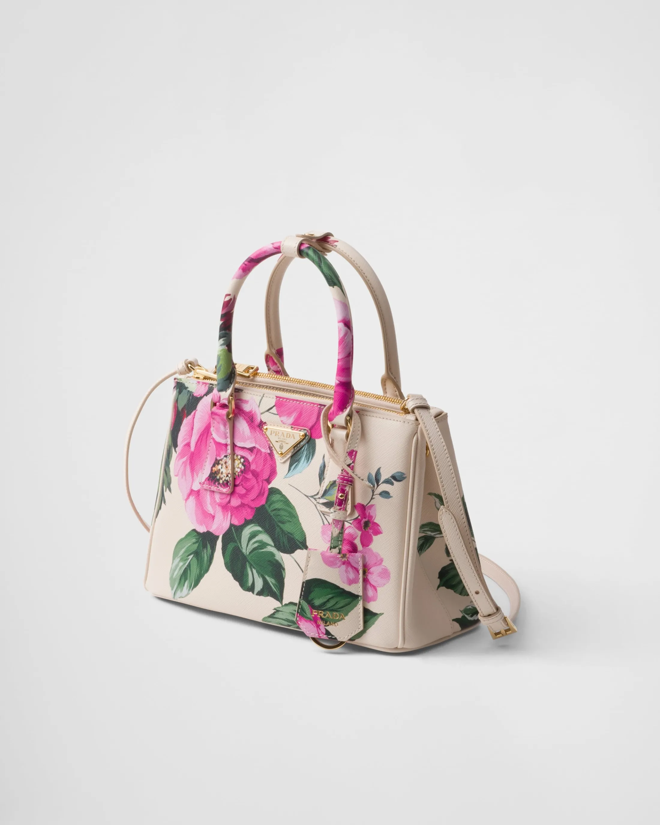 Prada Galleria printed Saffiano leather bag Begoniapink Outlet