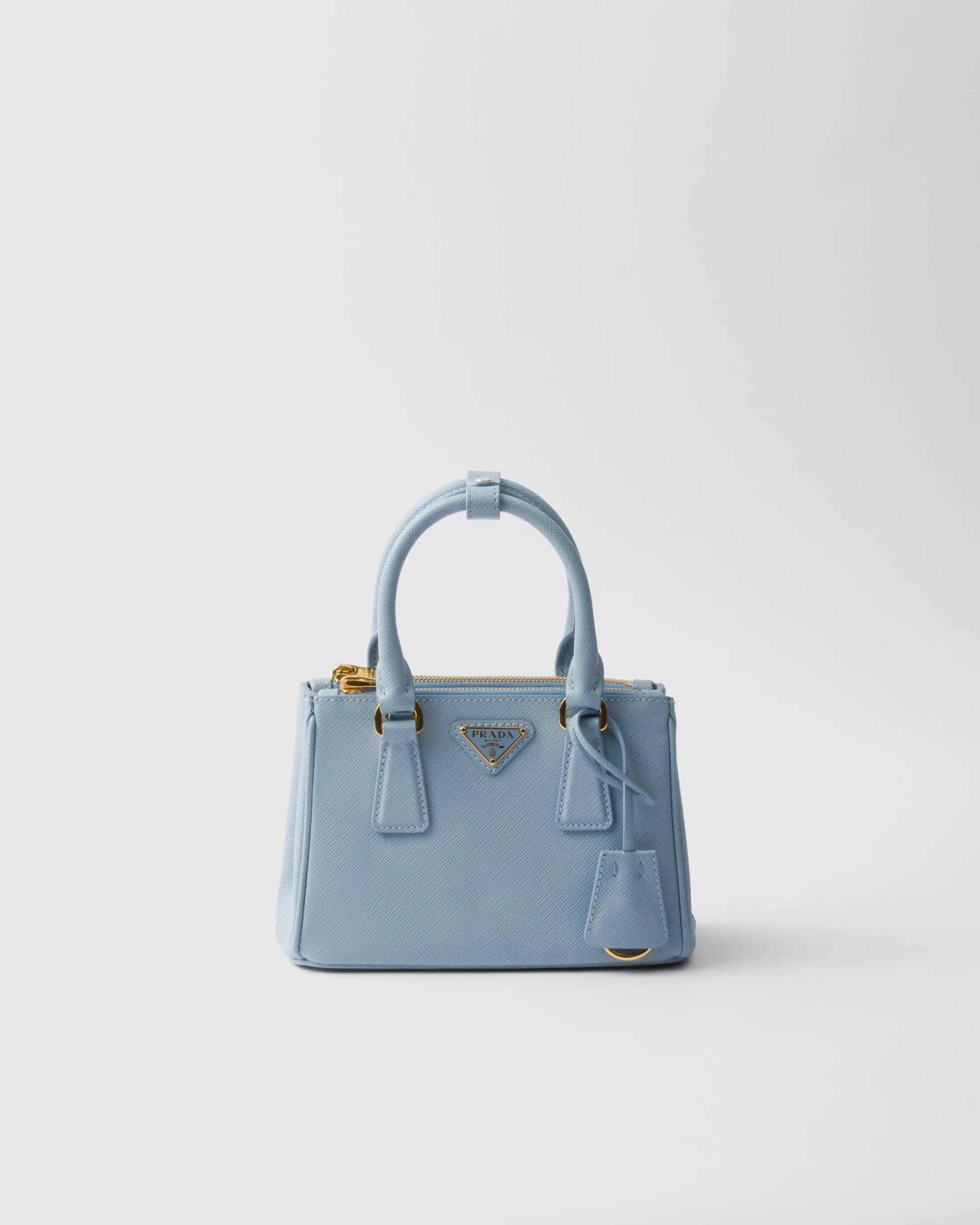 Prada Galleria Saffiano leather micro bag Lightblue Clearance