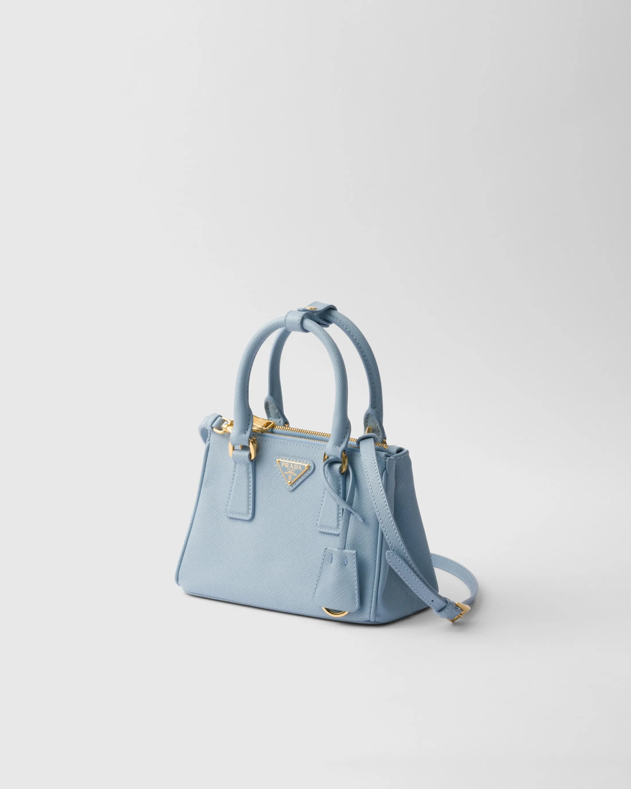 Prada Galleria Saffiano leather micro bag Lightblue Clearance