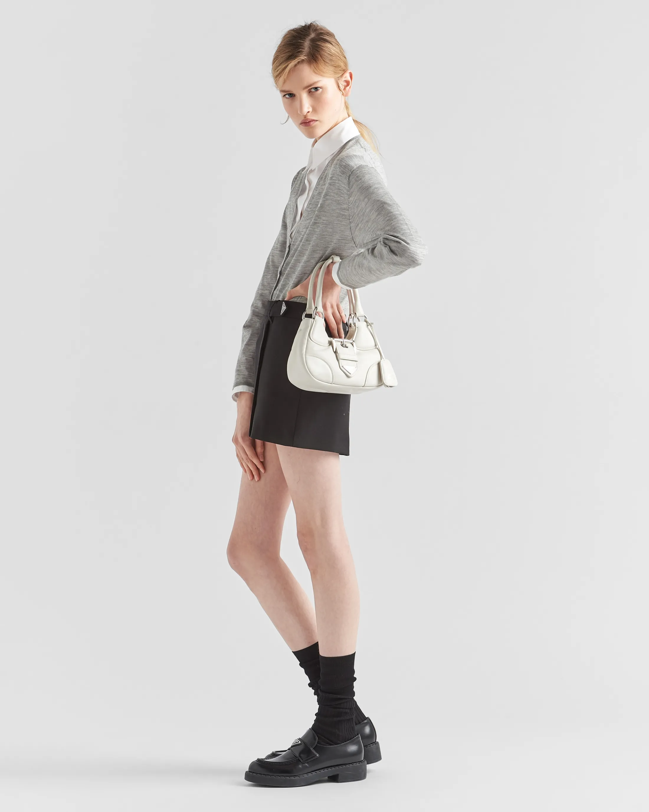 Prada Moon padded nappa-leather bag White Hot