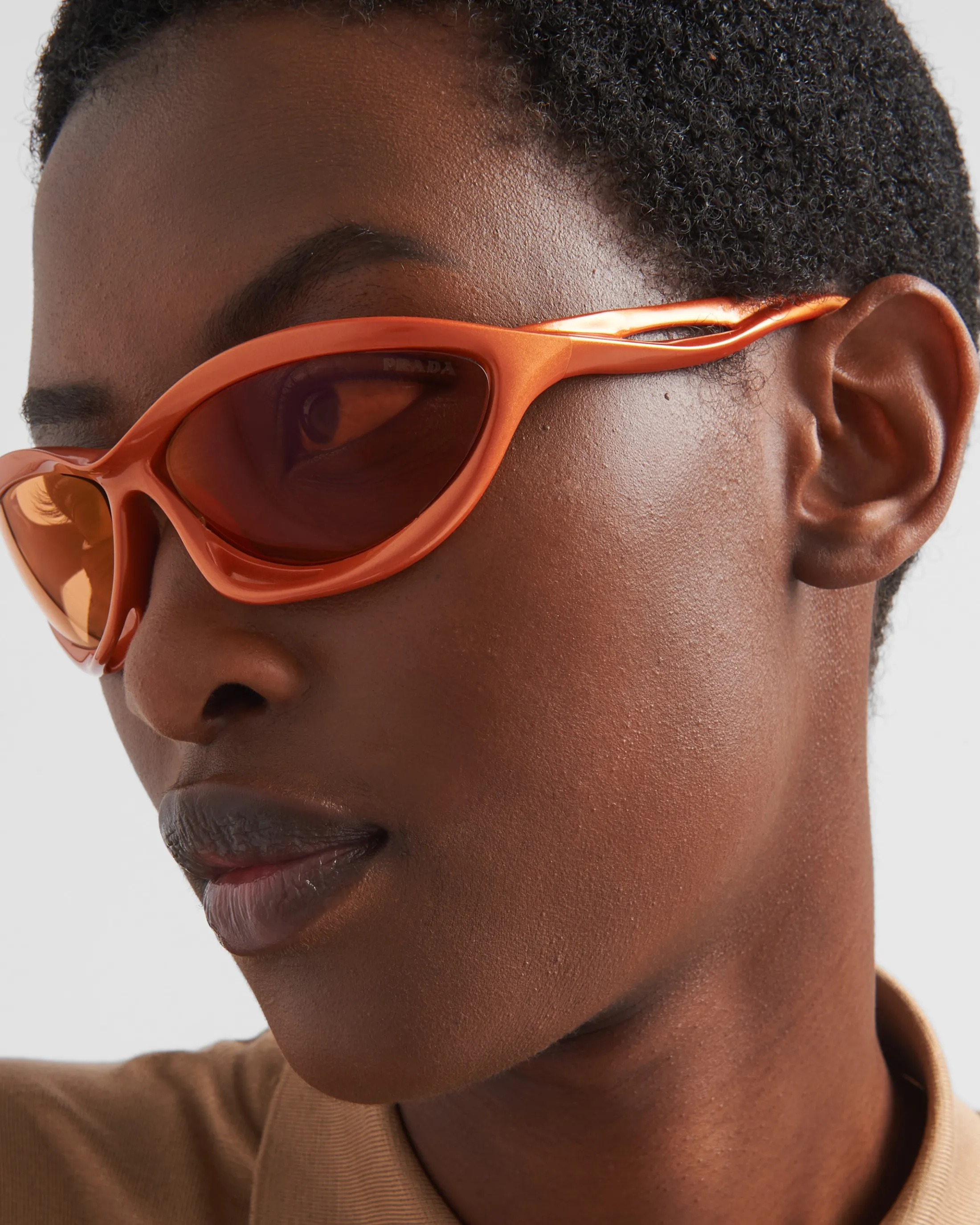 Prada Morph sunglasses Orange/flashlenses Best Sale