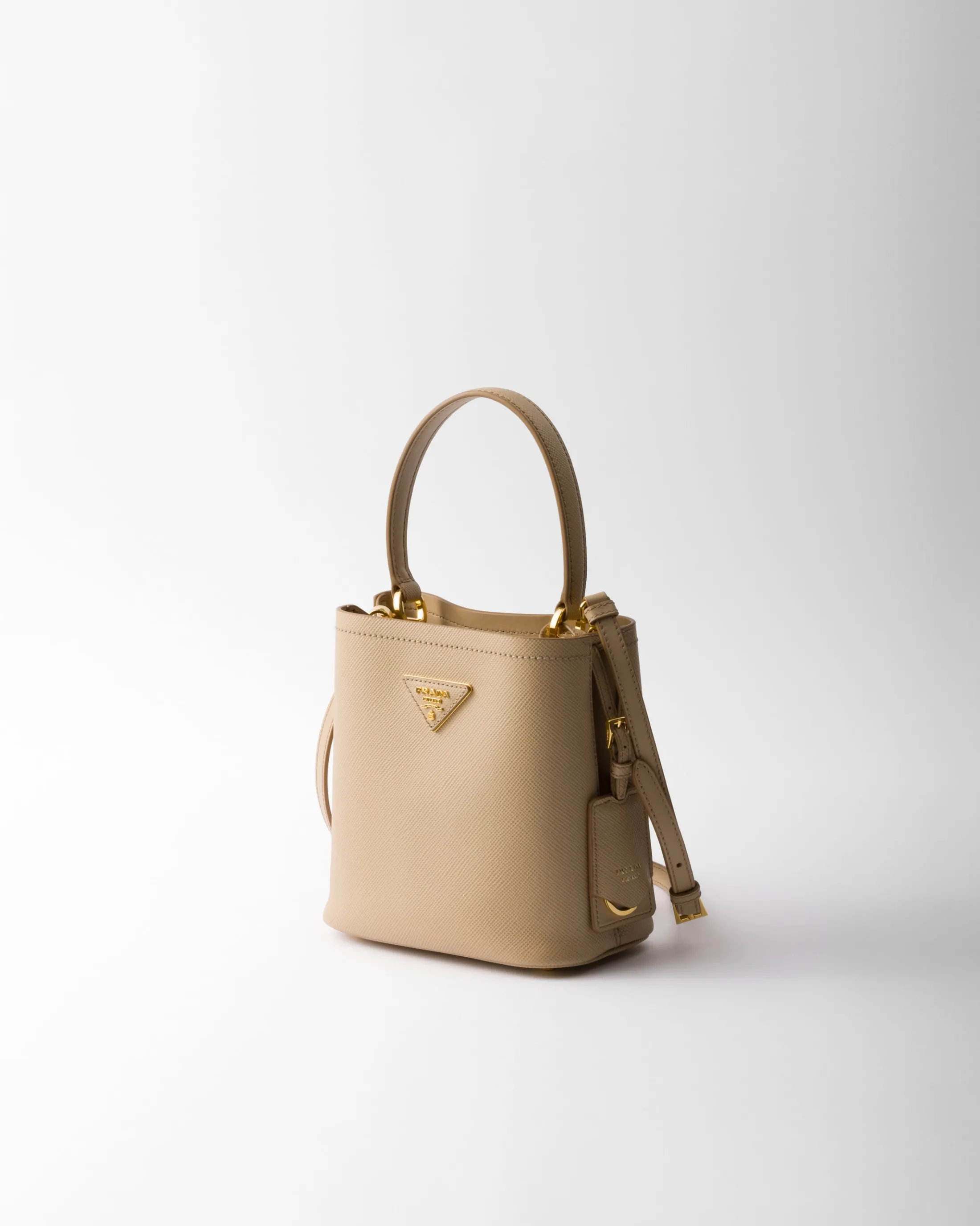 Prada Panier Saffiano leather mini-bag Sandbeige Flash Sale