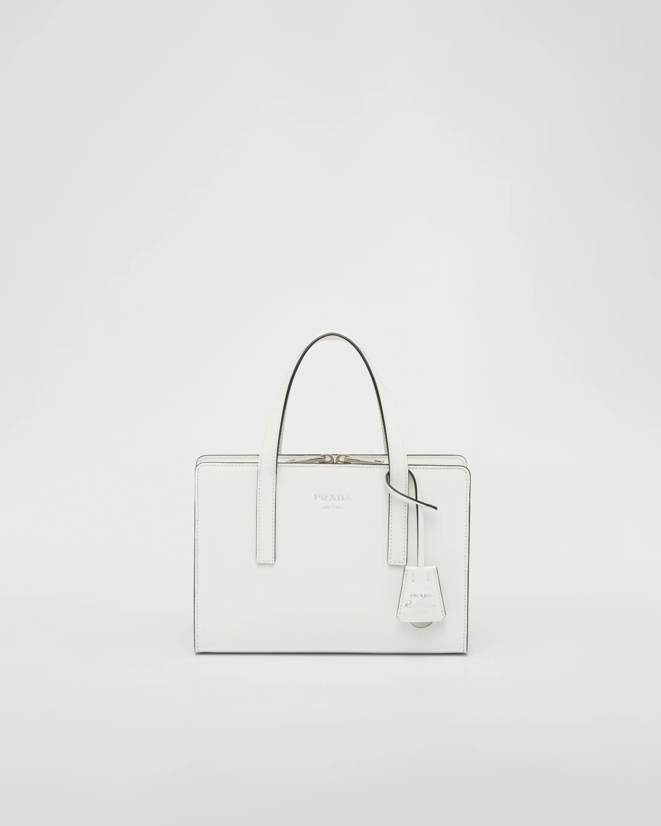 Prada Re-Edition 1995 brushed-leather mini handbag White Sale