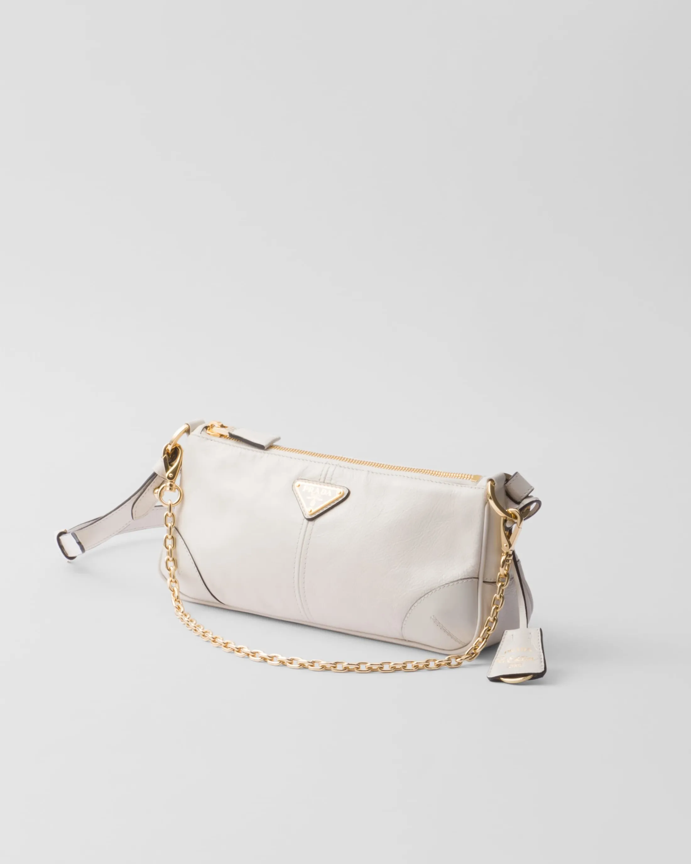 Prada Re-Edition 2002 medium leather shoulder bag White Sale