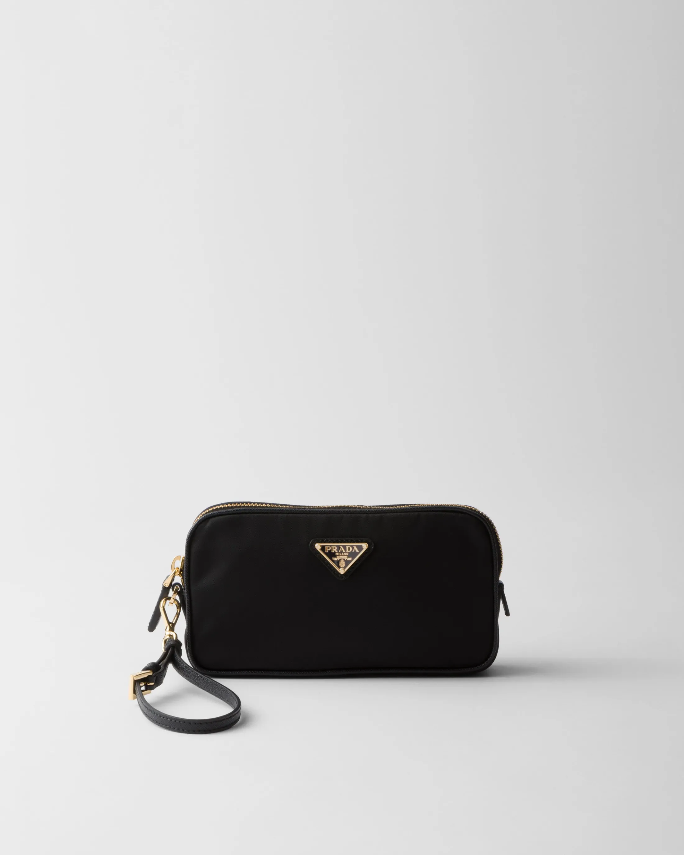 Prada Re-Edition 1978 Re-Nylon and Saffiano leather pouch Black Best Sale