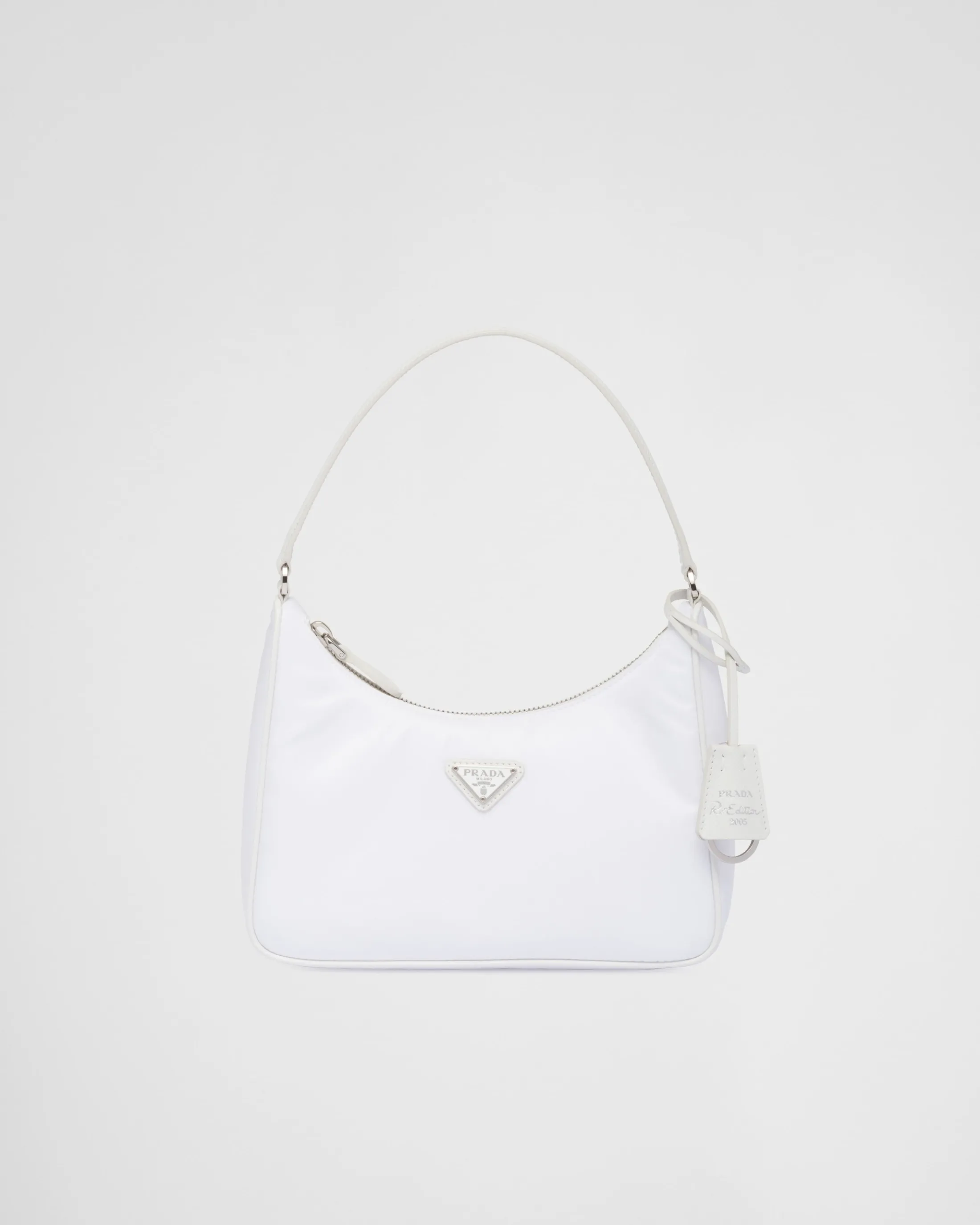 Prada Re-Edition 2005 Re-Nylon and Saffiano mini bag White Discount