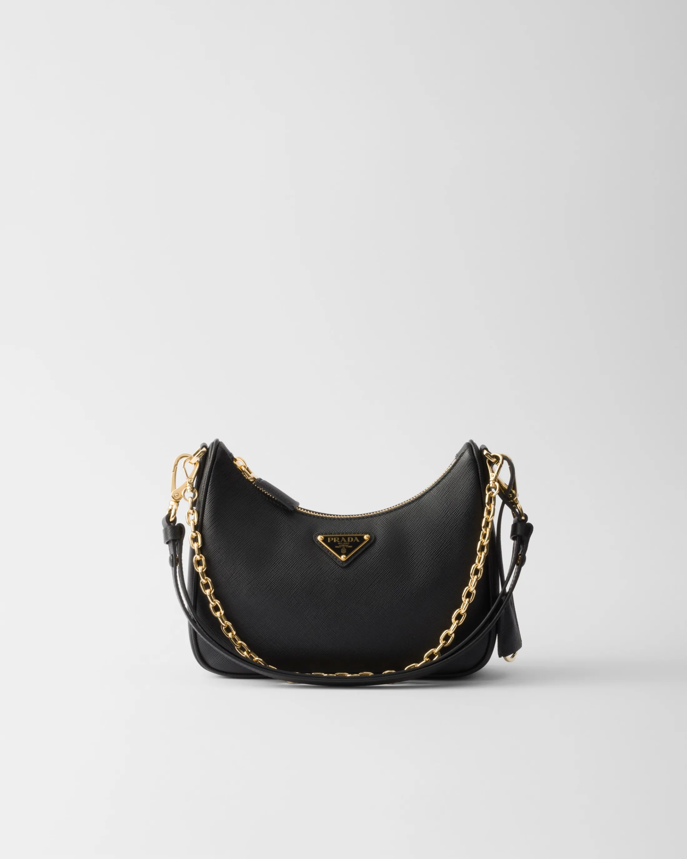 Prada Re-Edition Saffiano leather mini-bag Black Fashion