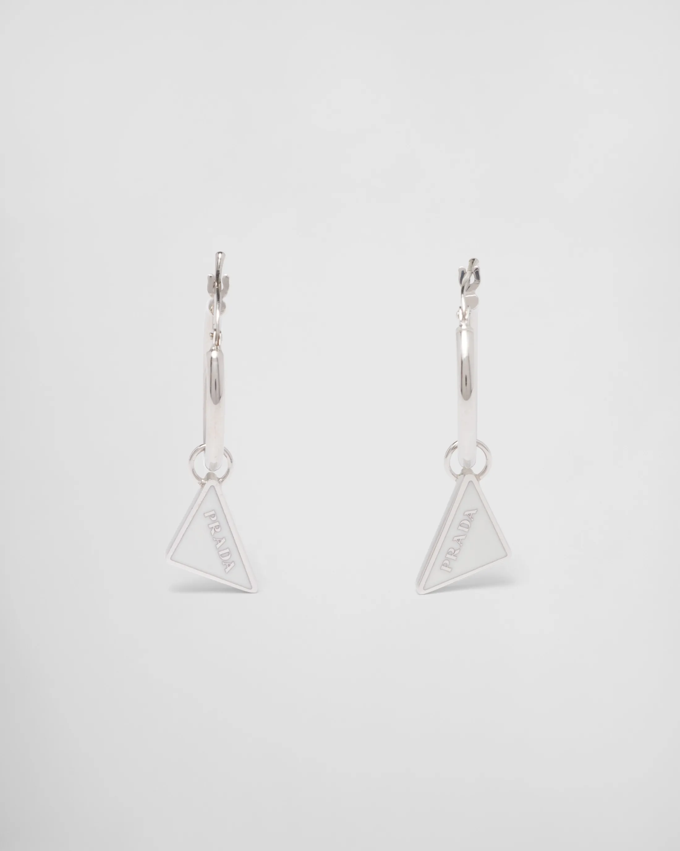 Prada Symbole drop earrings White Clearance