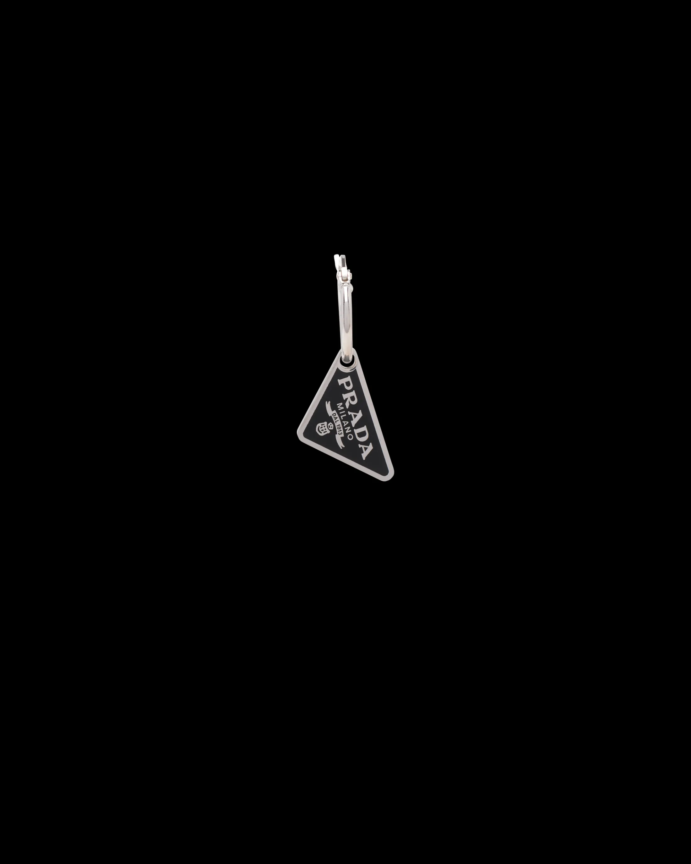 Prada Symbole pendant earring Black Best Sale