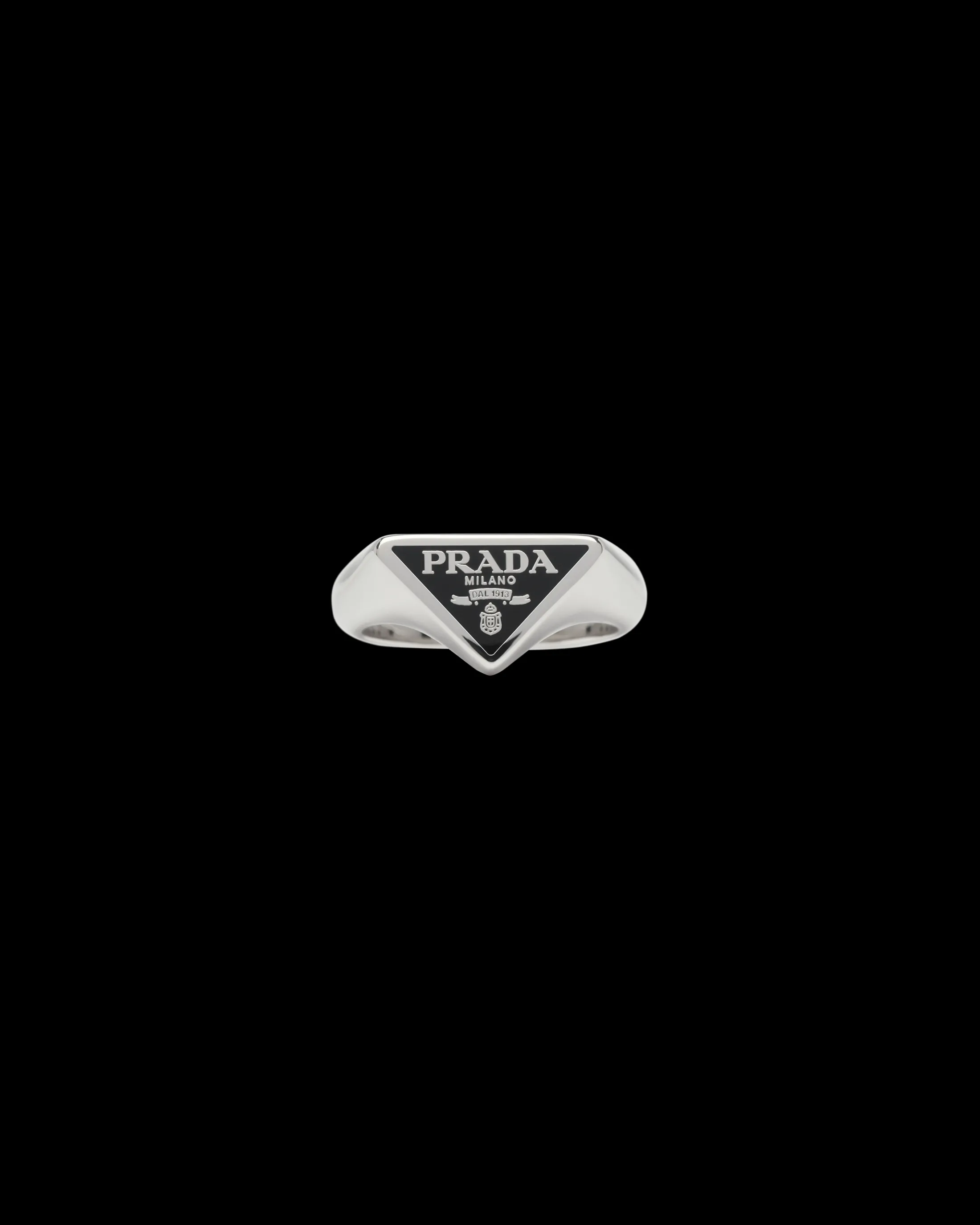 Prada Symbole ring Black Sale