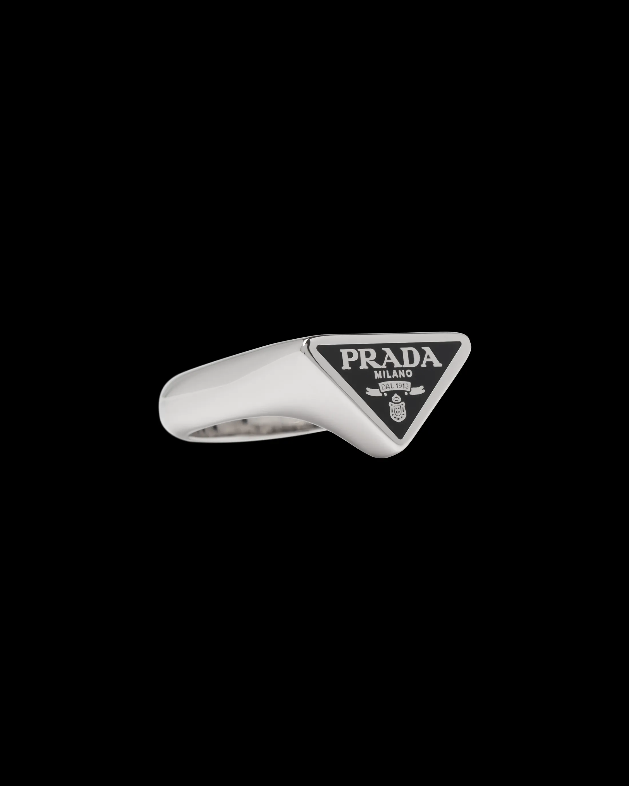 Prada Symbole ring Black Sale