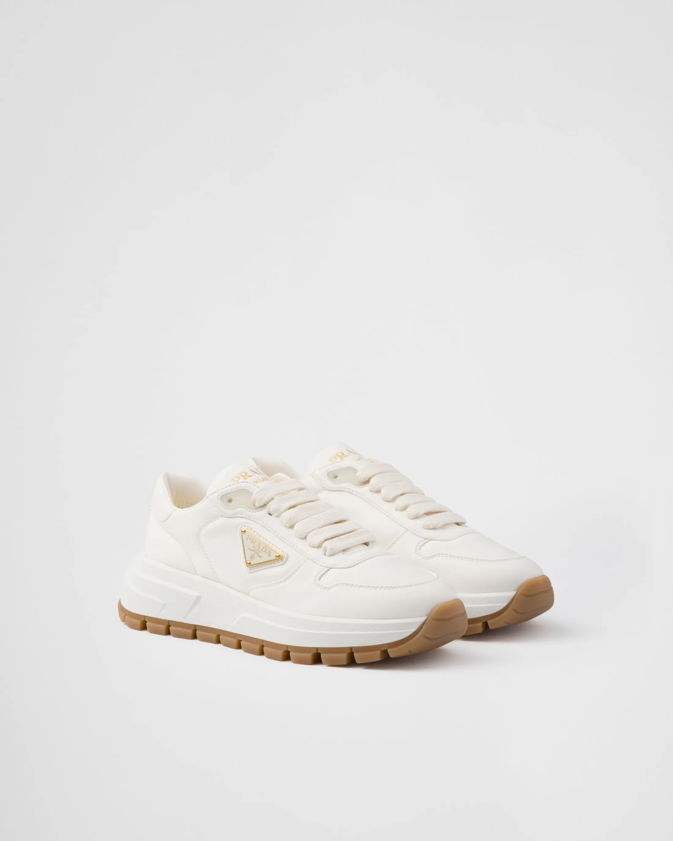 Prada Prax 01 leather sneakers Ivory Fashion