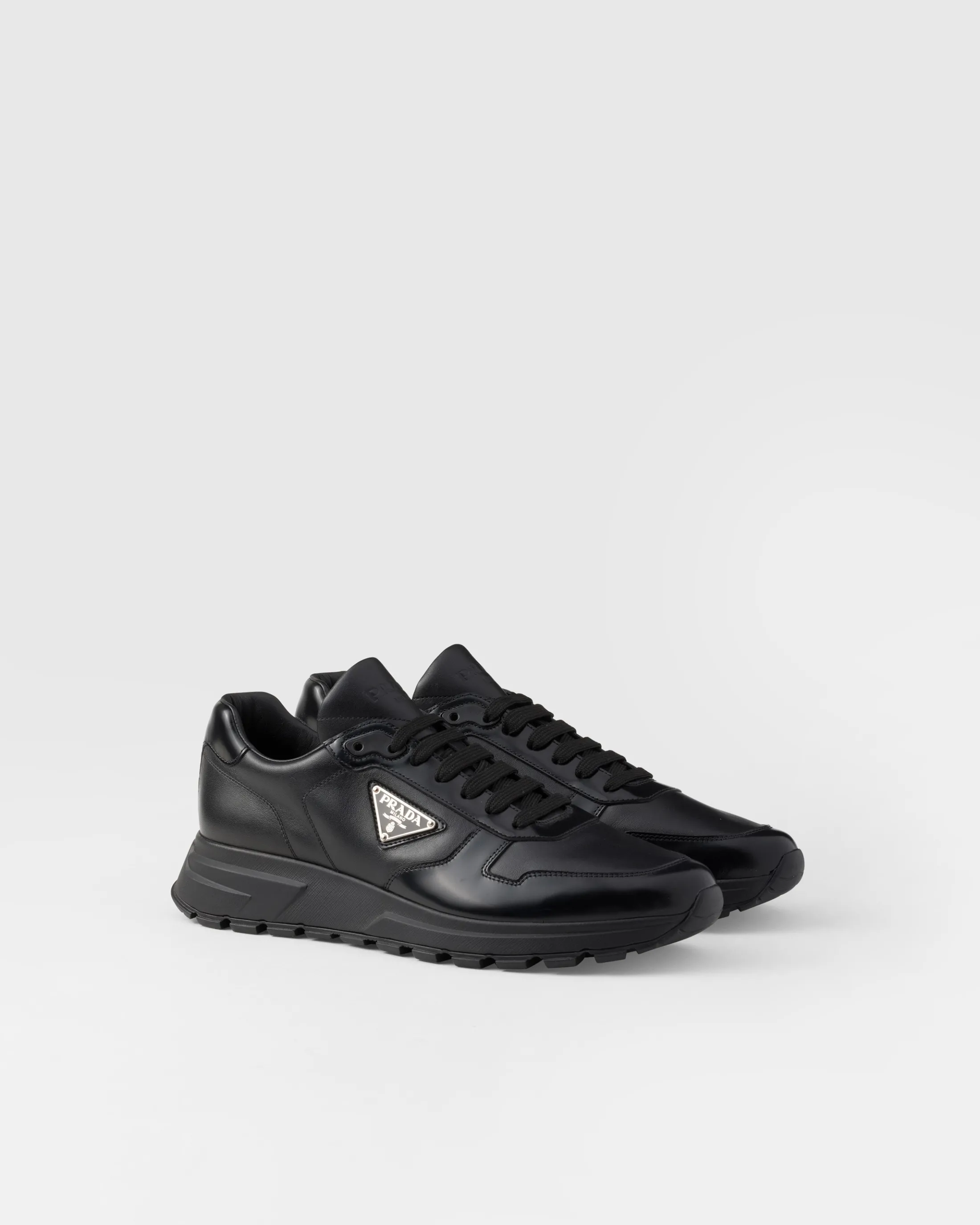 Prada Prax 01 leather sneakers Black Clearance