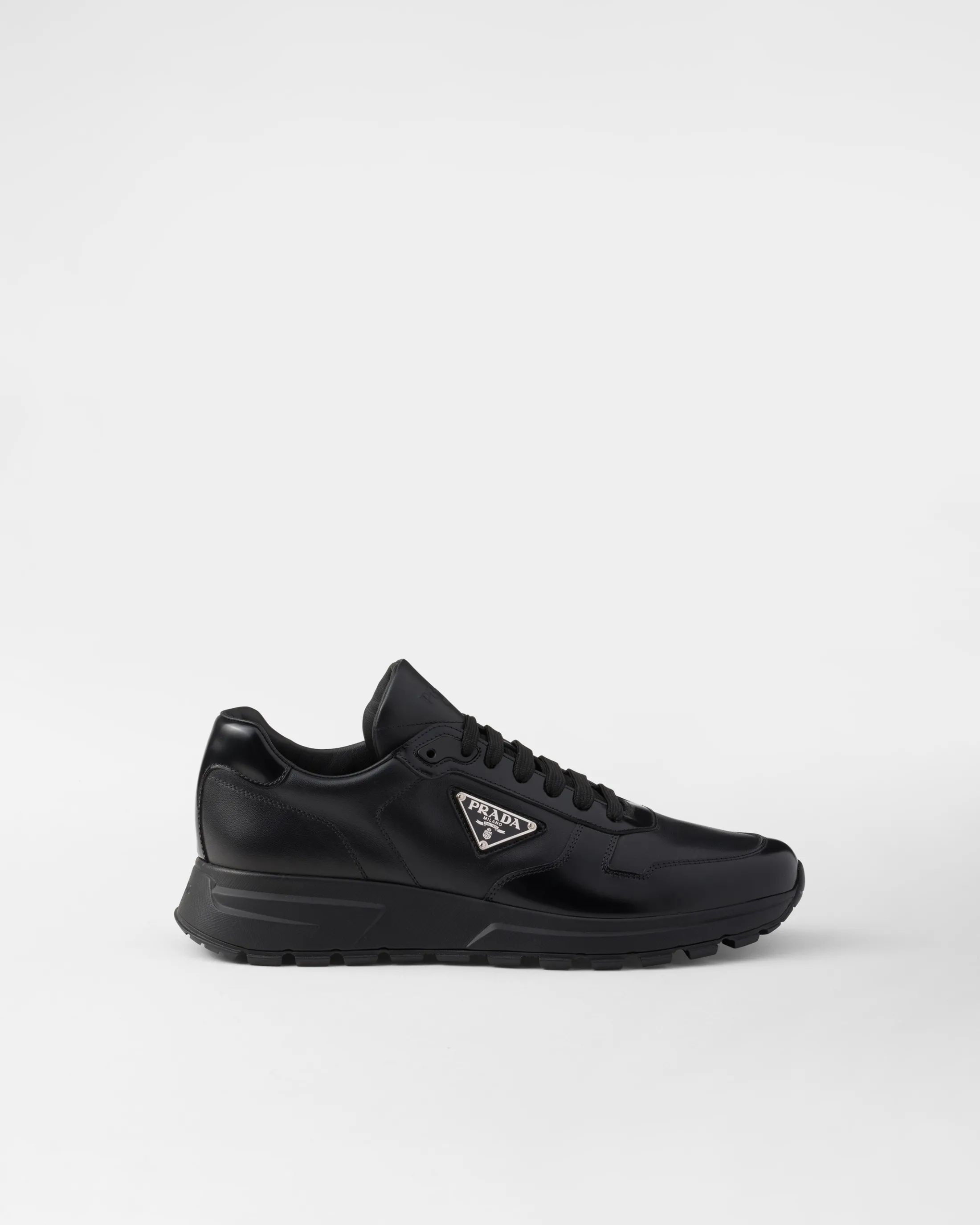 Prada Prax 01 leather sneakers Black Clearance