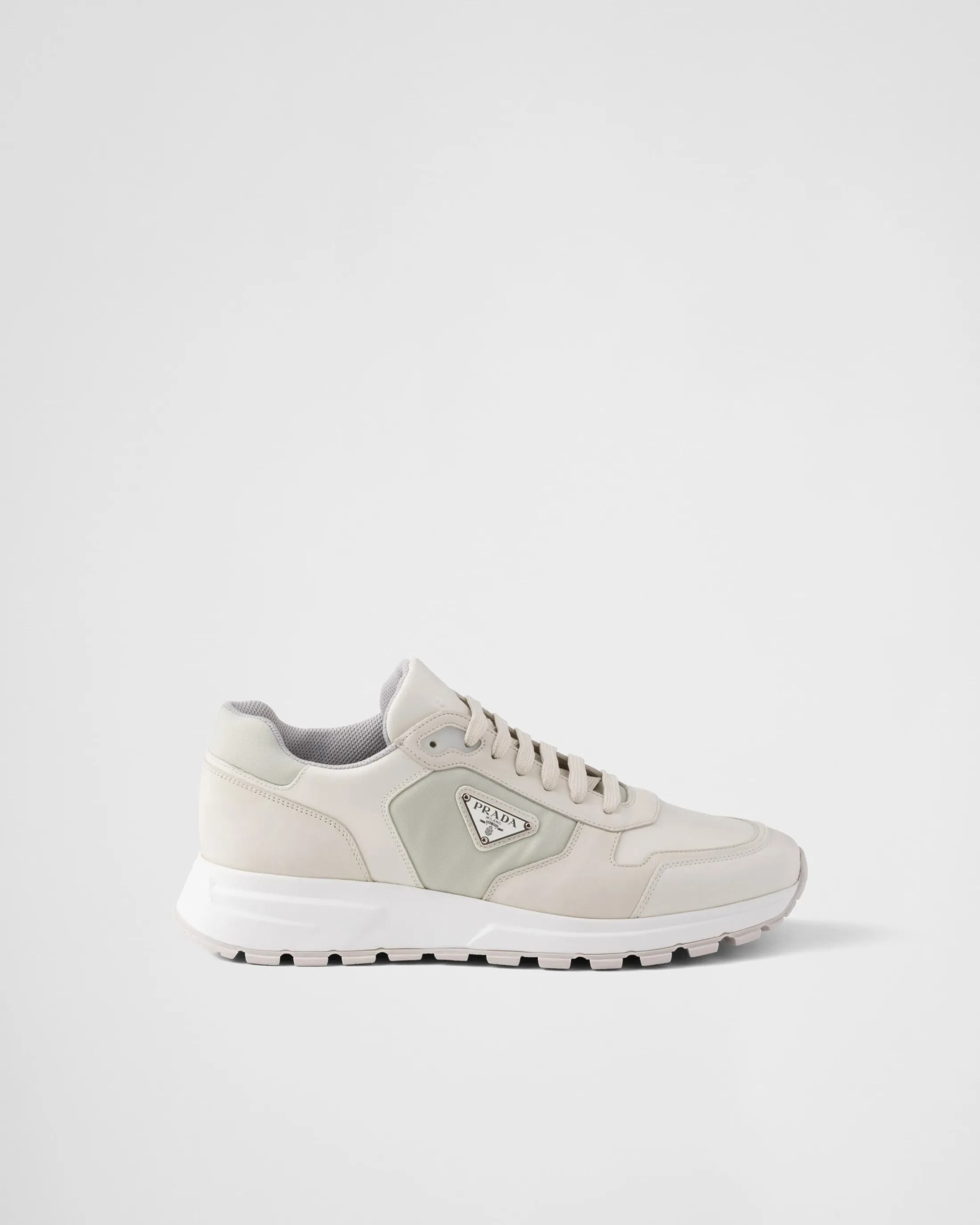 Prada Prax 01 nubuck and Re-Nylon sneakers Chalkwhite Clearance