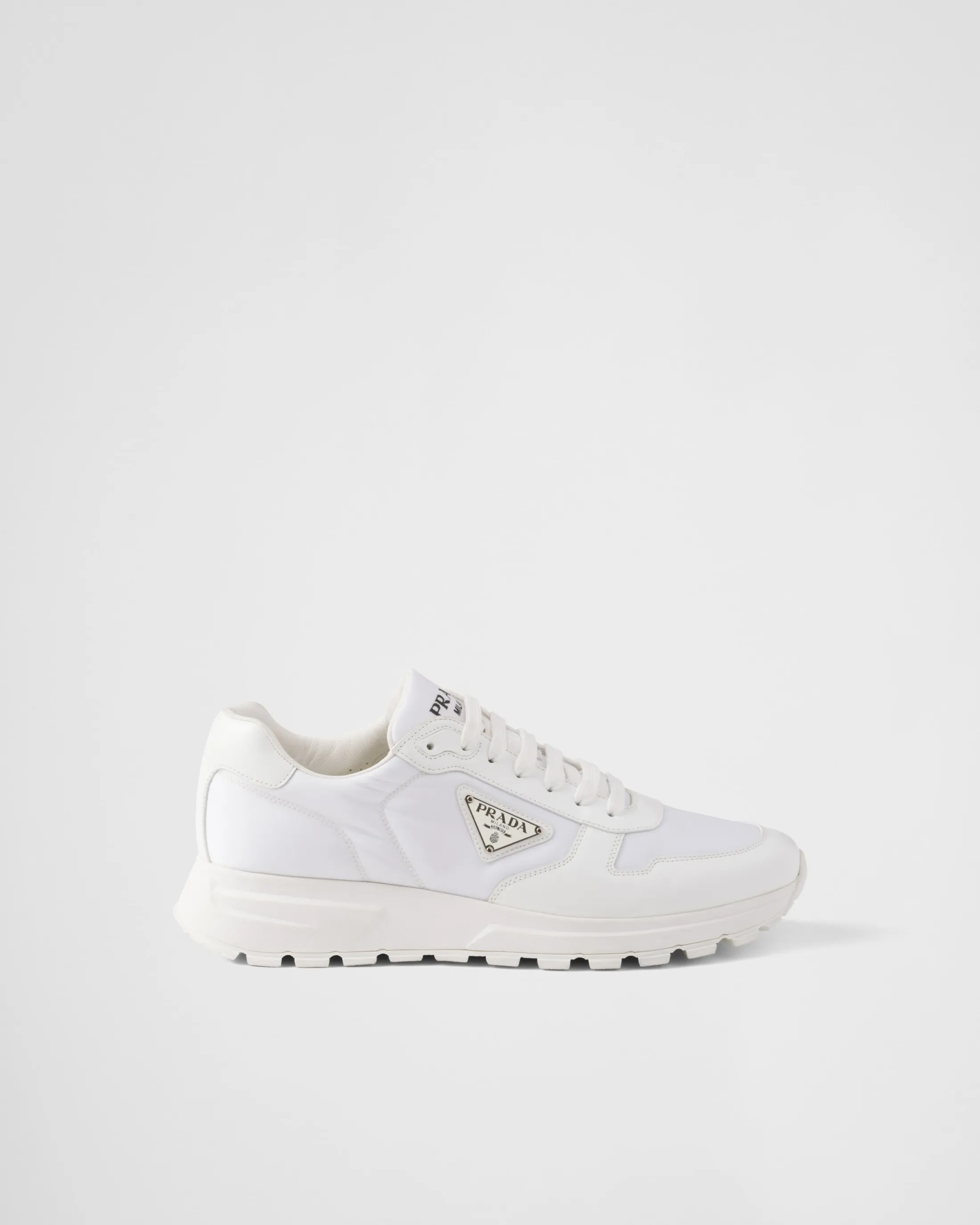 Prada Prax 01 Re-Nylon and brushed leather sneakers White Online