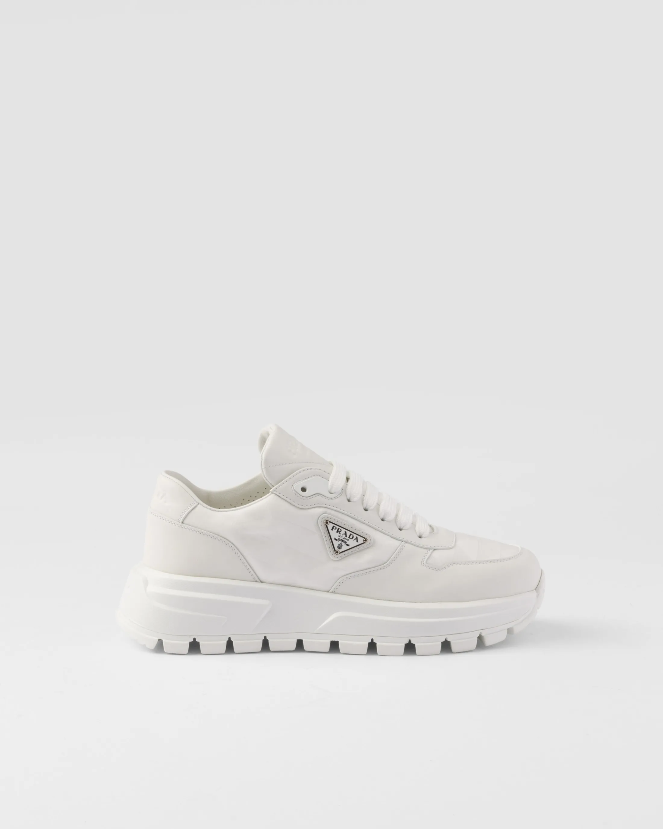 Prada Prax 01 Re-Nylon and leather sneakers White Store