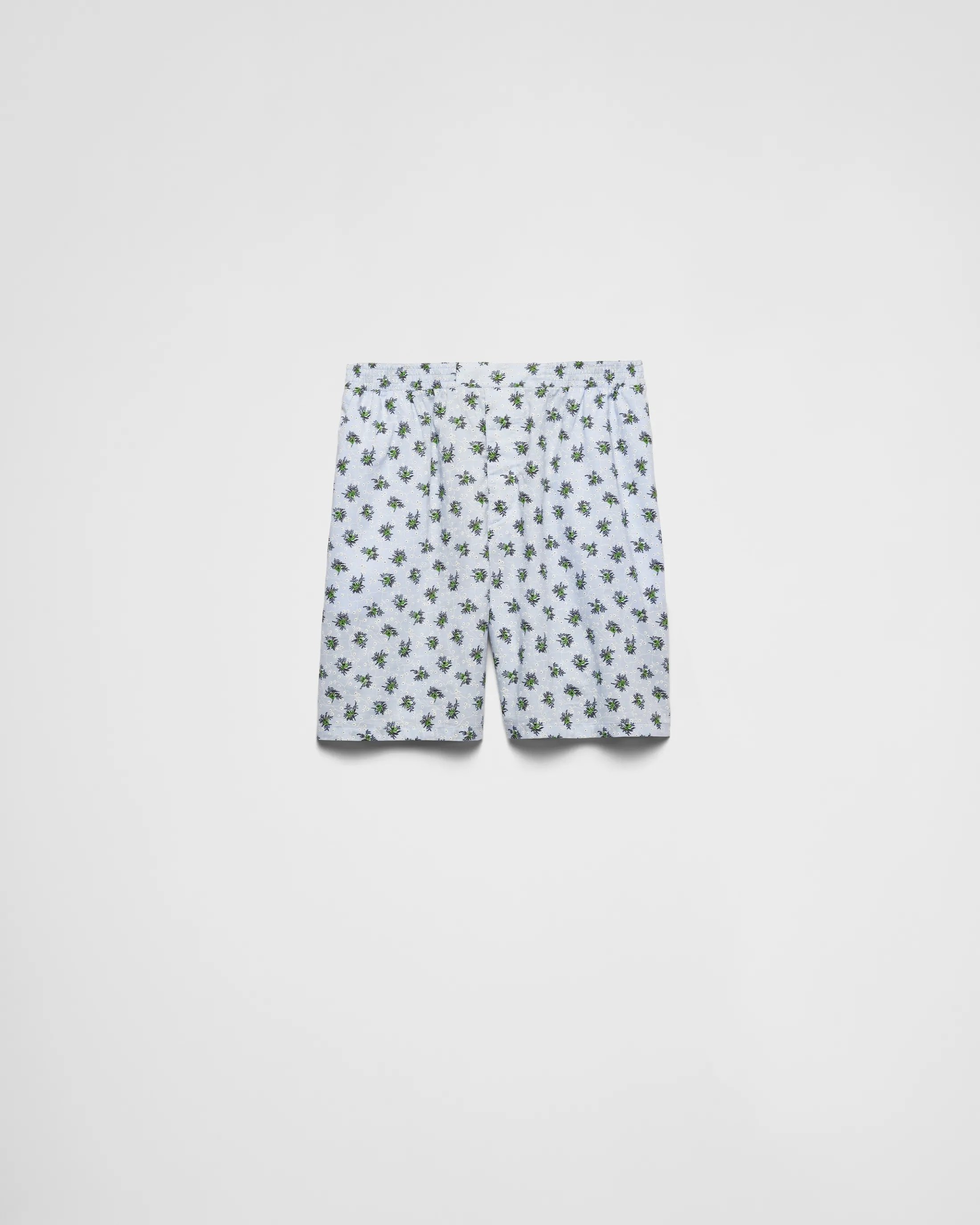 Prada Printed cotton Bermudas Green Shop