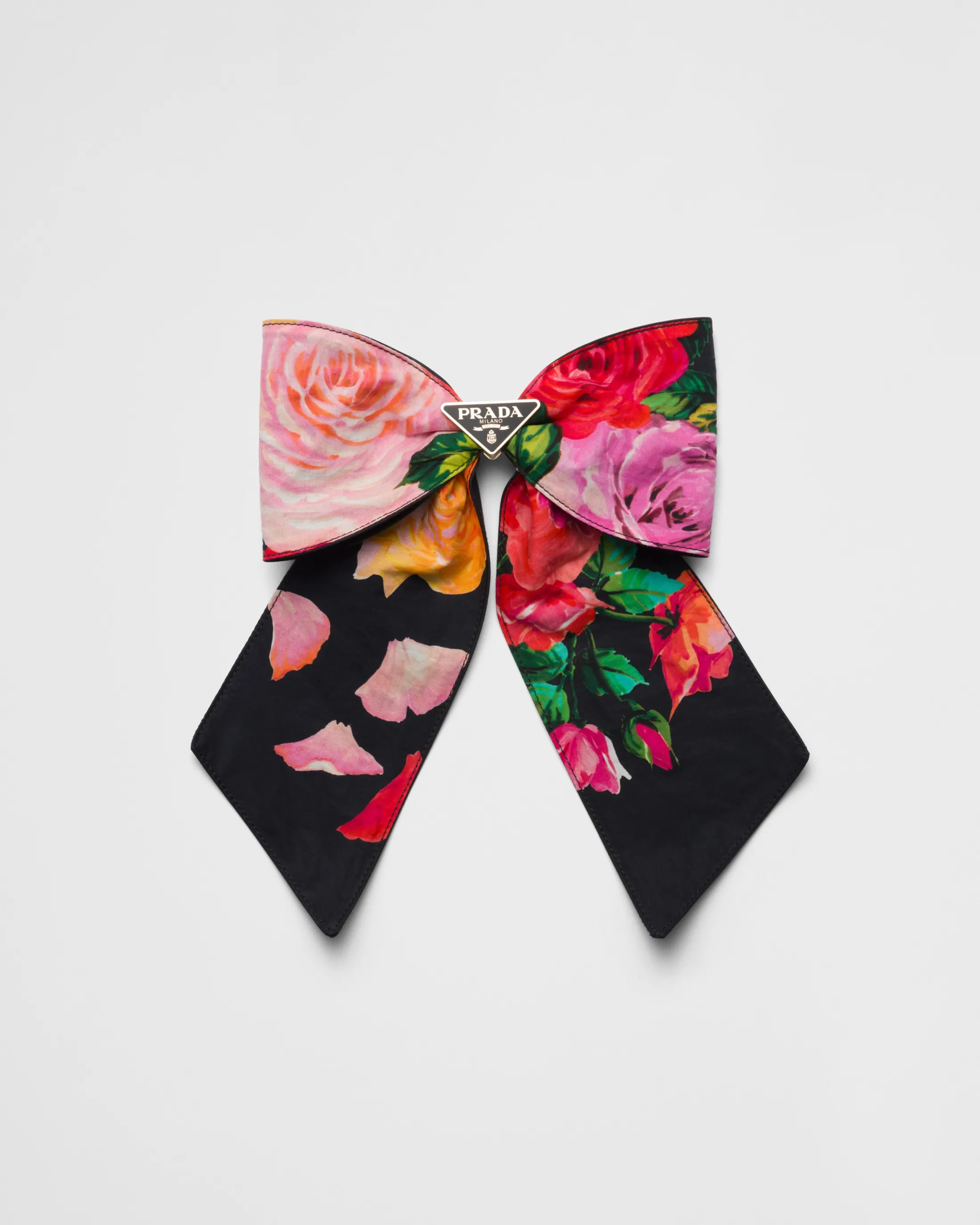 Prada Printed fabric hair clip Black Sale