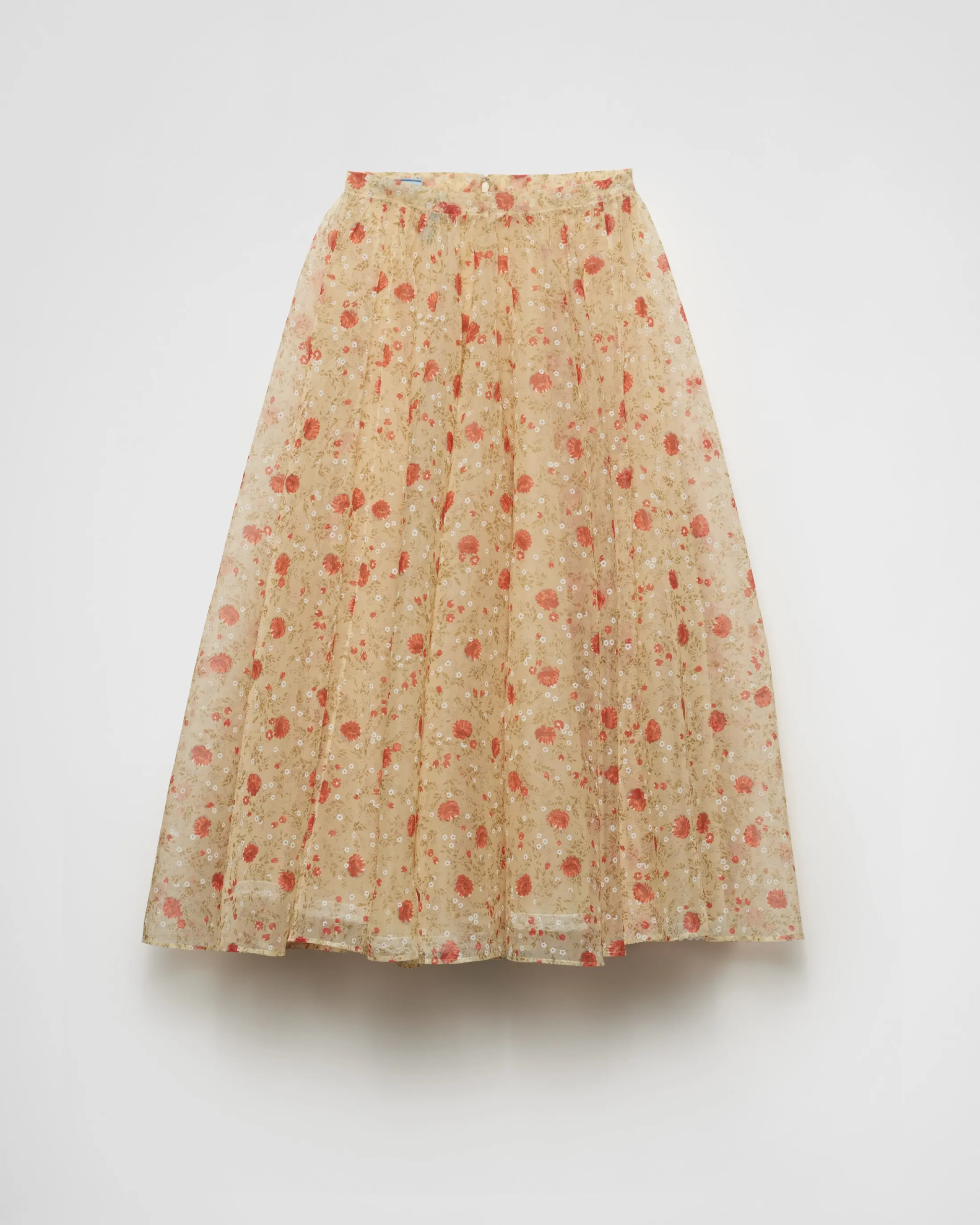 Prada Printed nylonette midi skirt Red Fashion