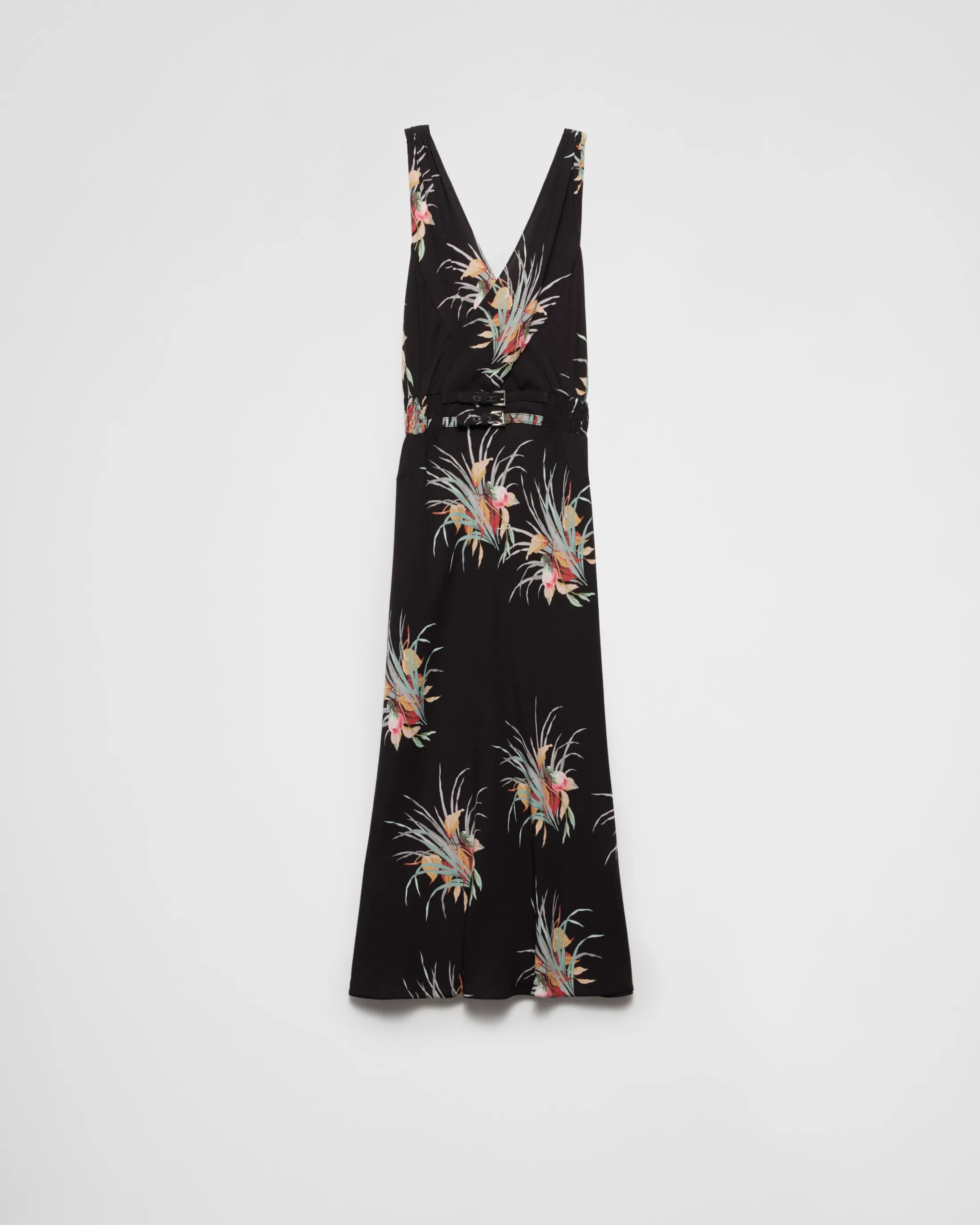 Prada Printed sablé dress Black Discount