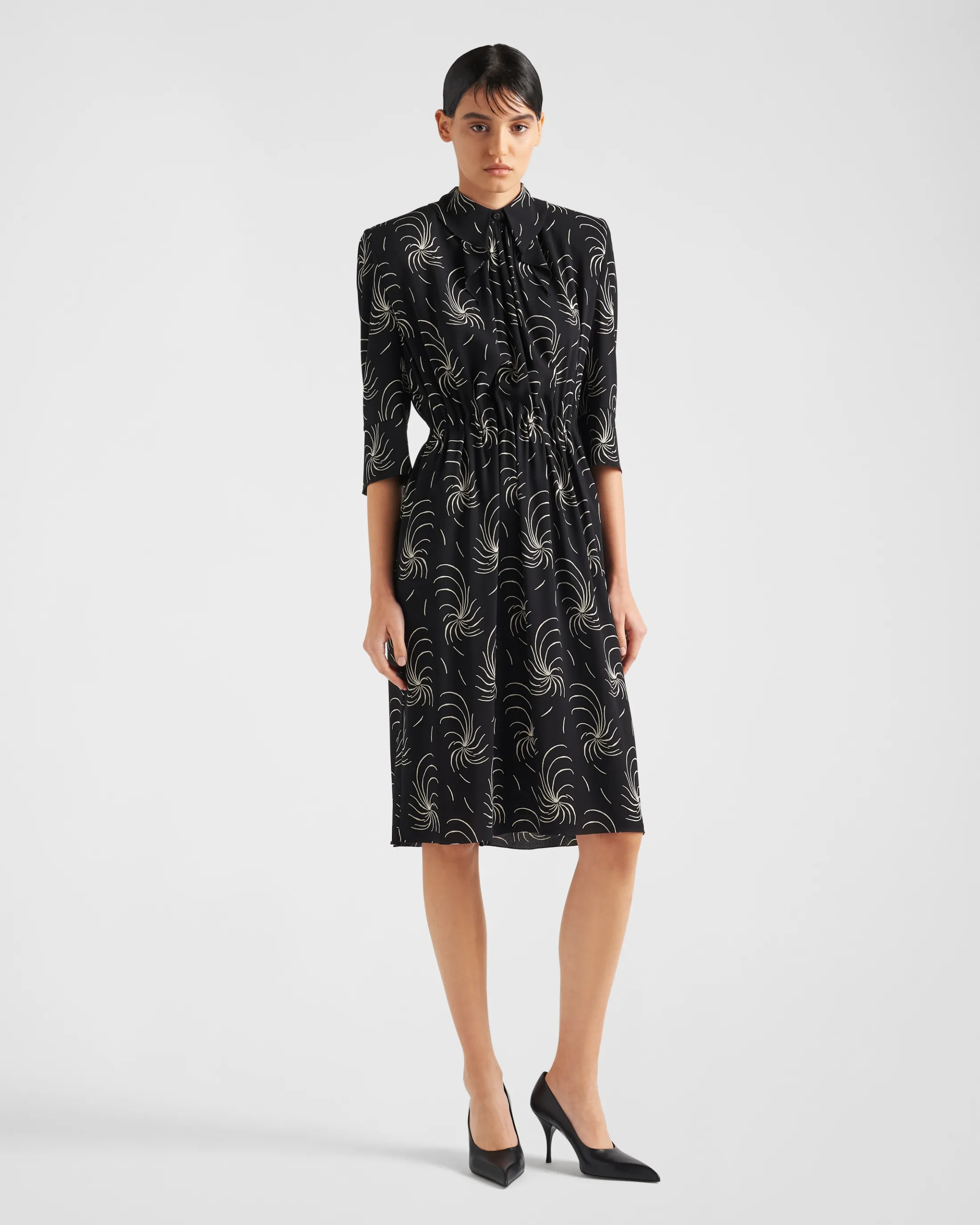 Prada Printed sablé dress Black Fashion