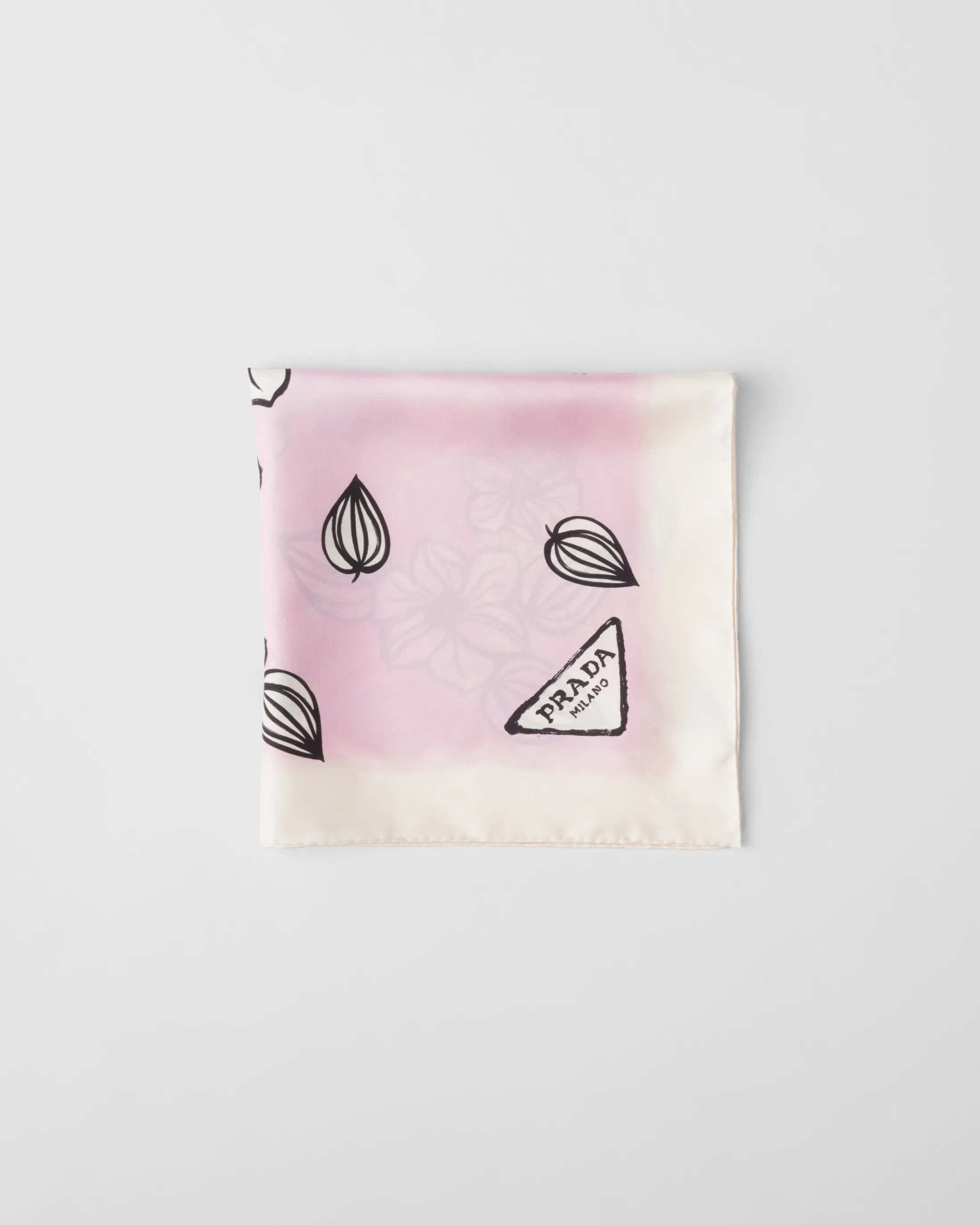 Prada Printed twill scarf Rose/tobacco Clearance