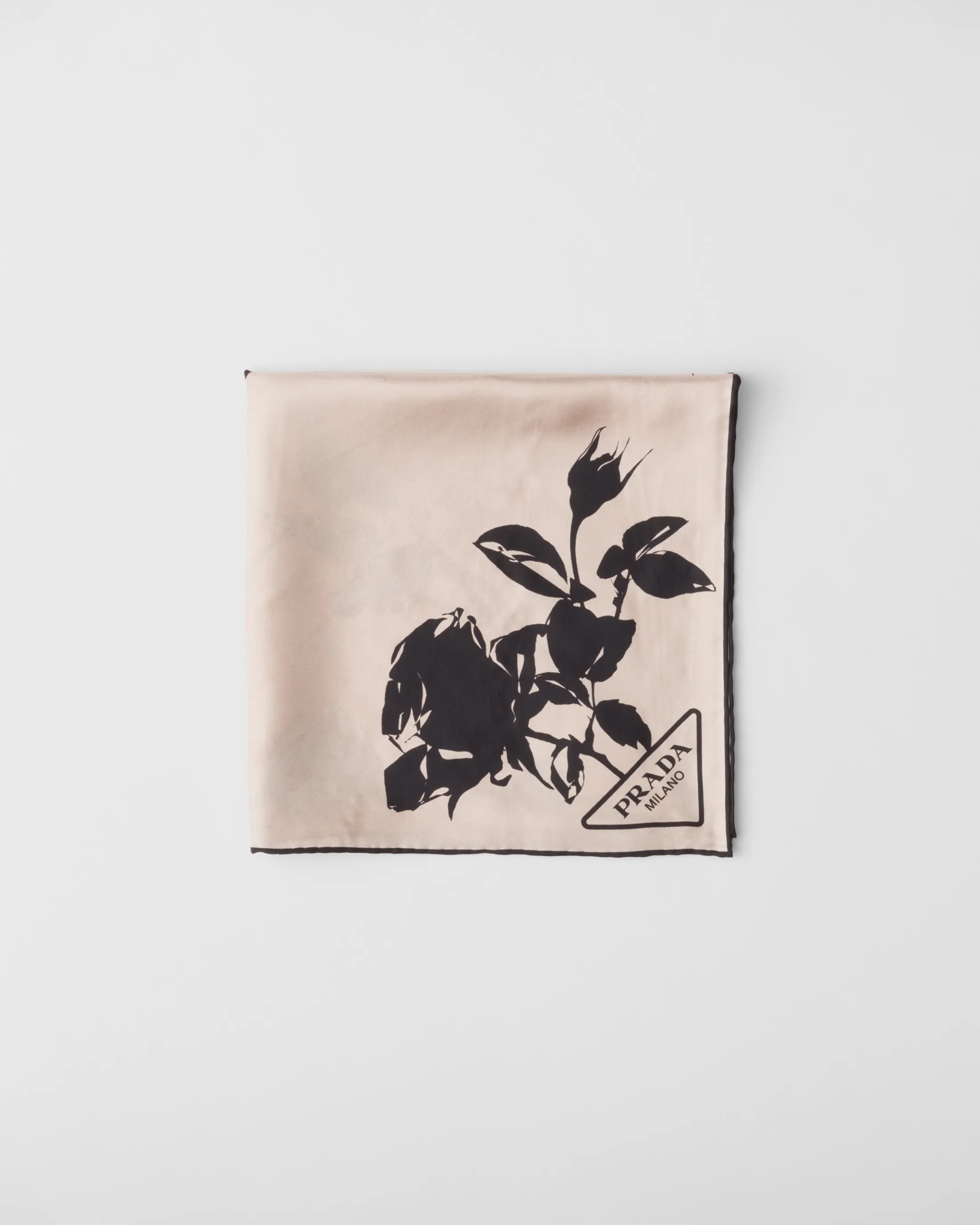 Prada Printed twill scarf Quartz/cameo Best
