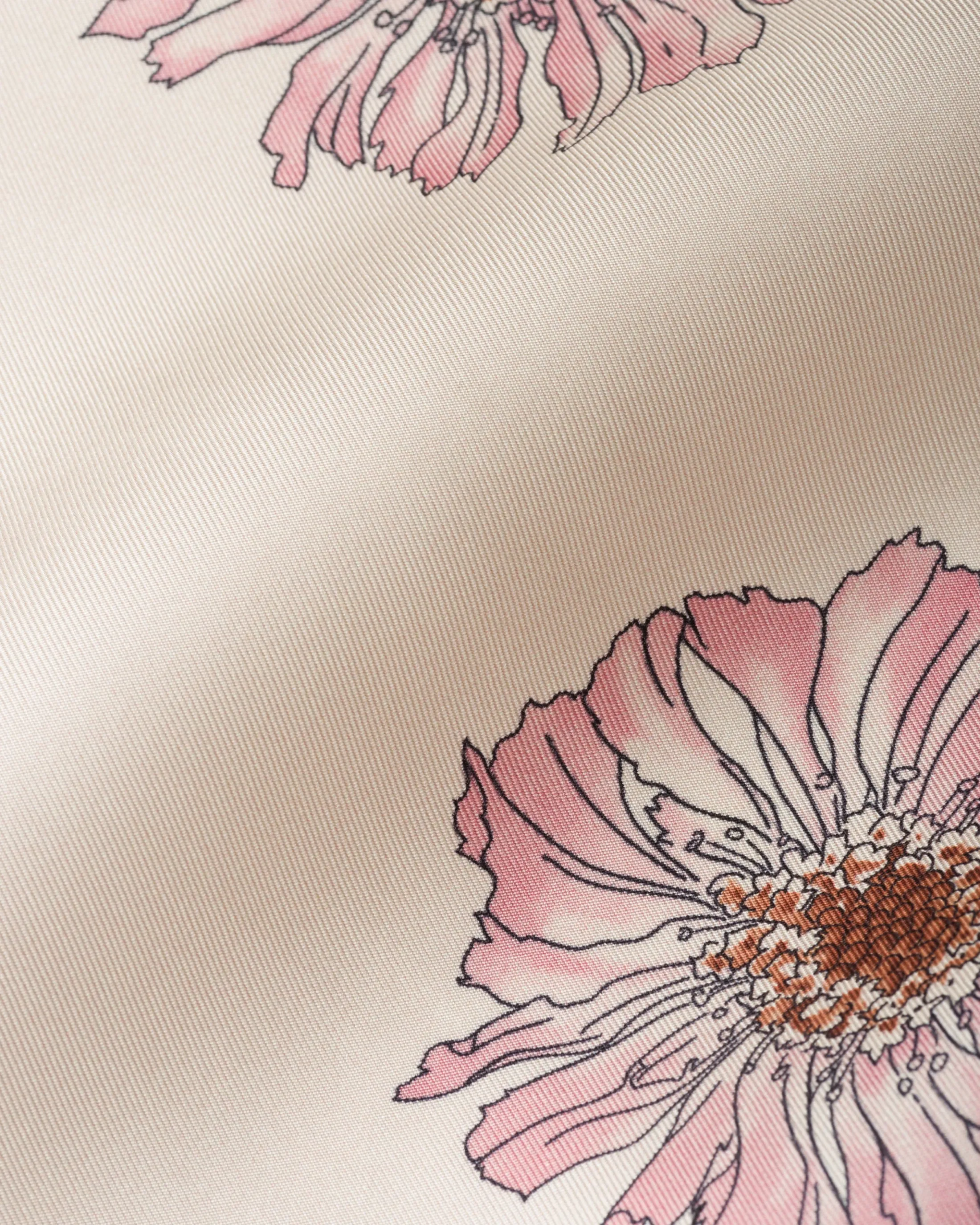 Prada Printed twill scarf Peach/pink Outlet