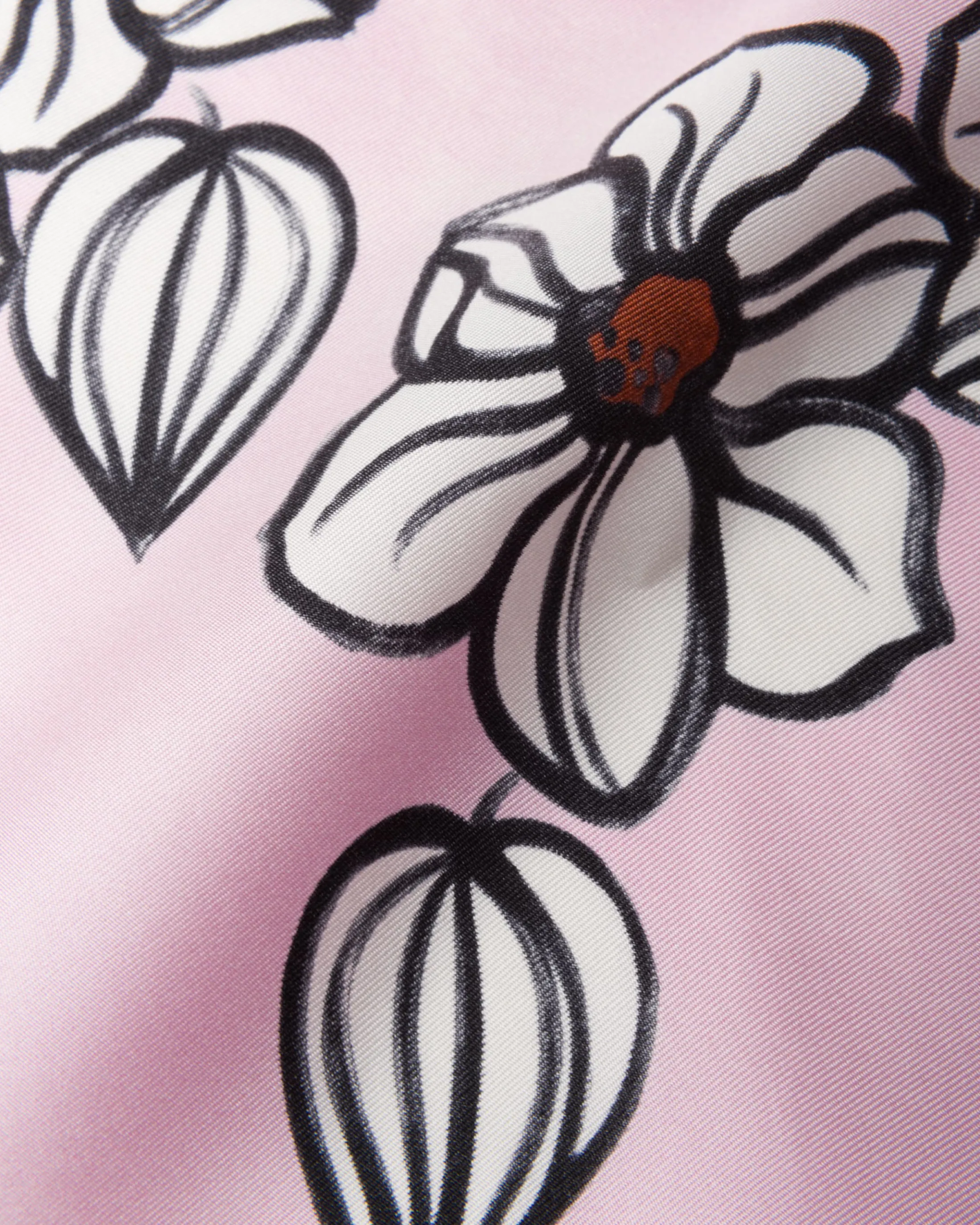 Prada Printed twill scarf Rose/tobacco Clearance