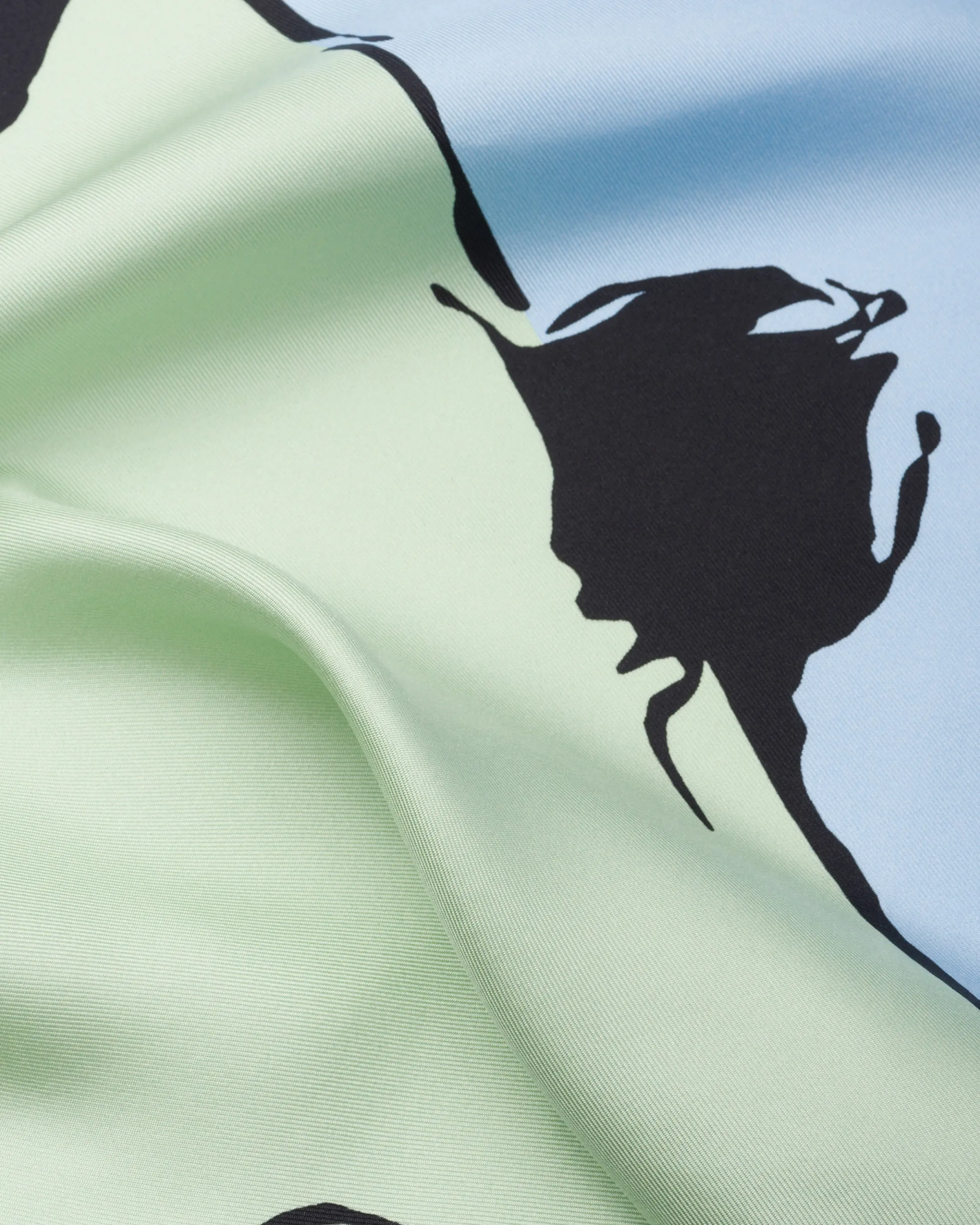 Prada Printed twill scarf Skyblue/aqua Online
