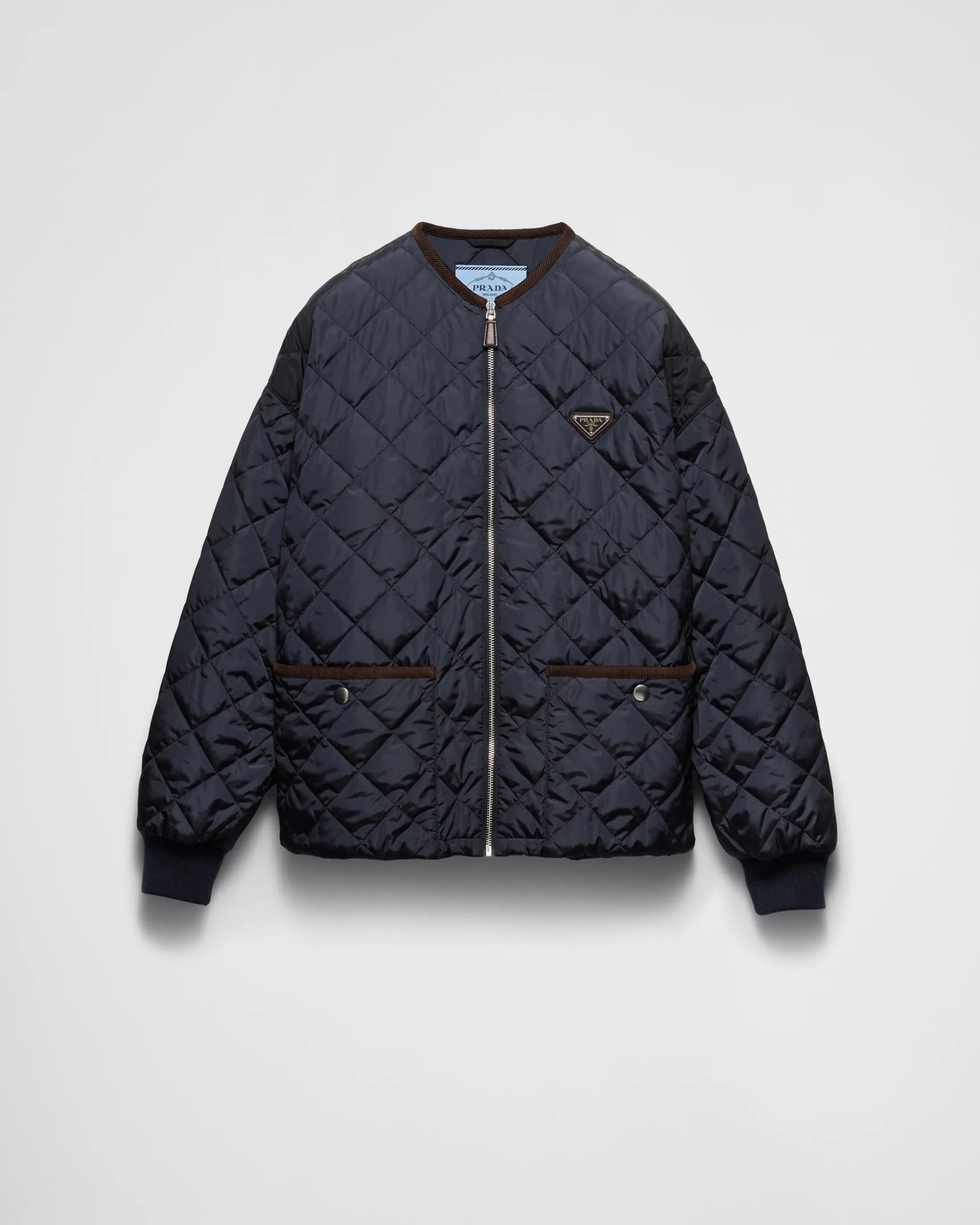 Prada Quilted light Re-Nylon jacket Navy Discount