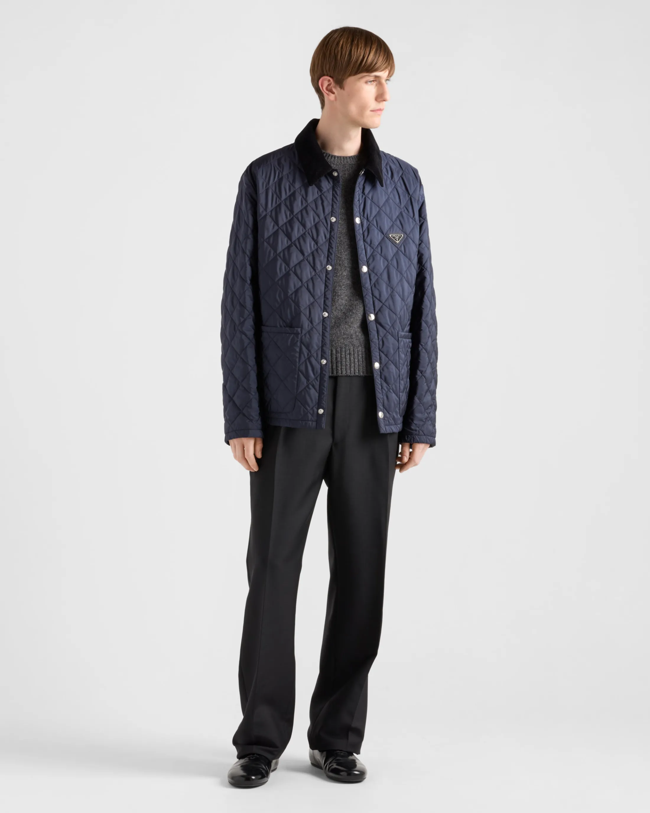 Prada Quilted Re-Nylon jacket Blue Hot