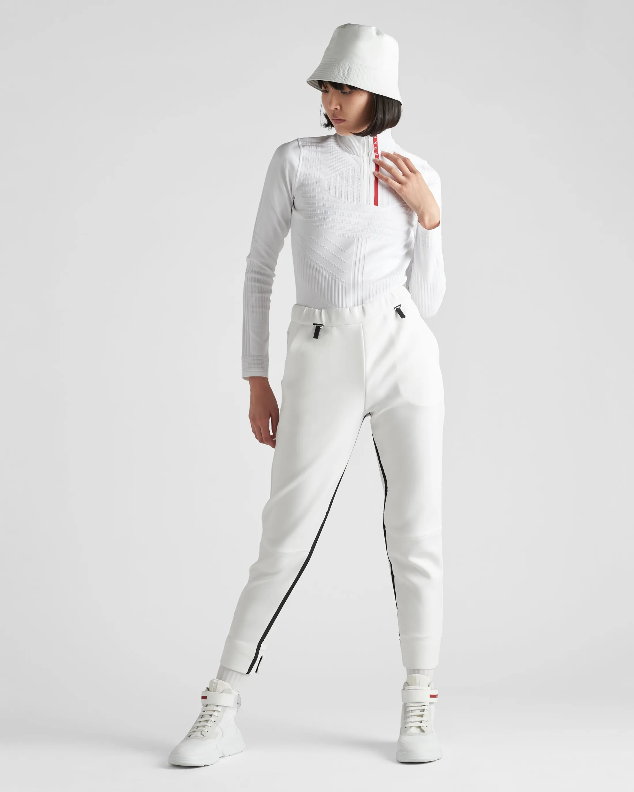 Prada Recycled double jersey pants White Online