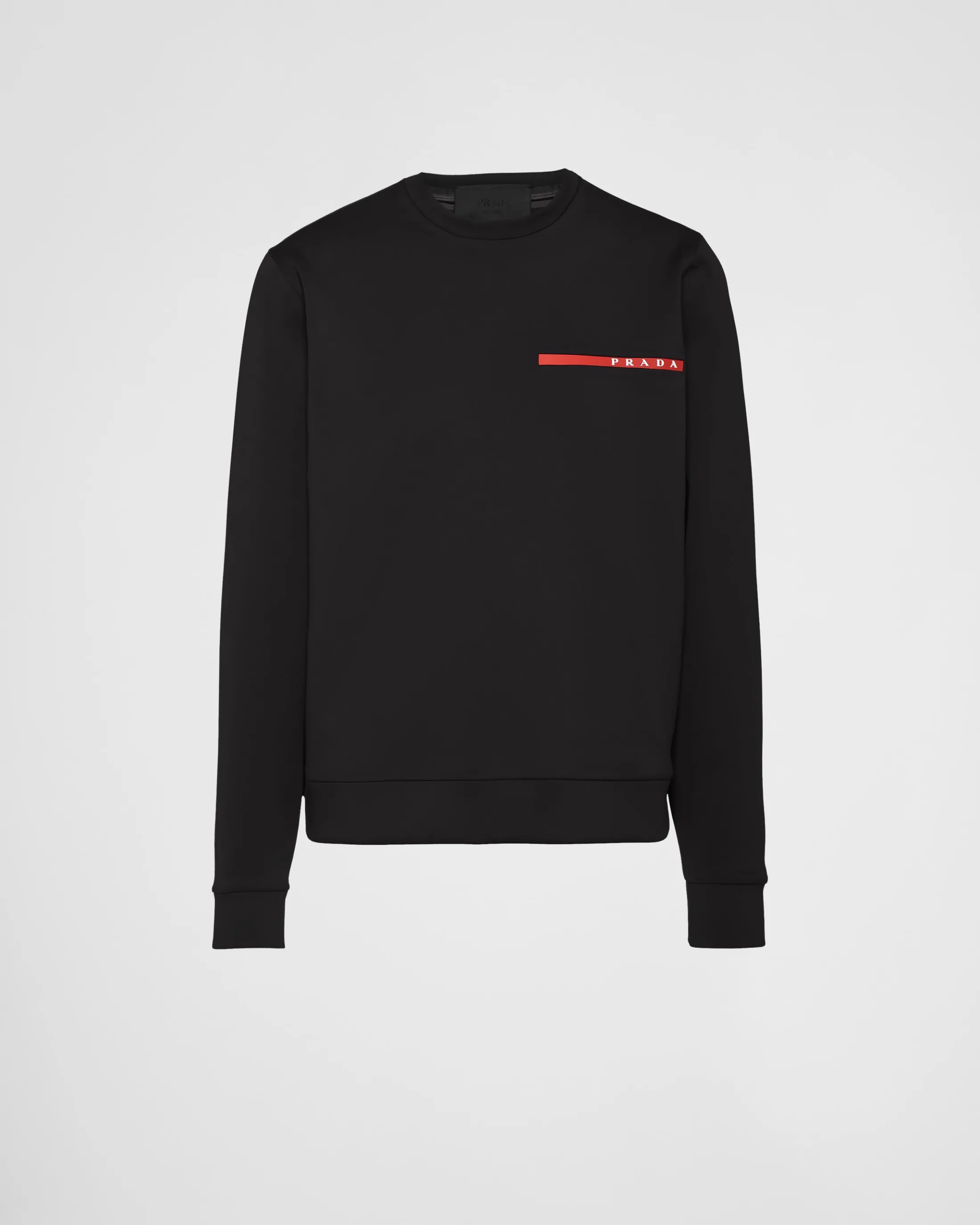 Prada Recycled double jersey sweatshirt Black Store