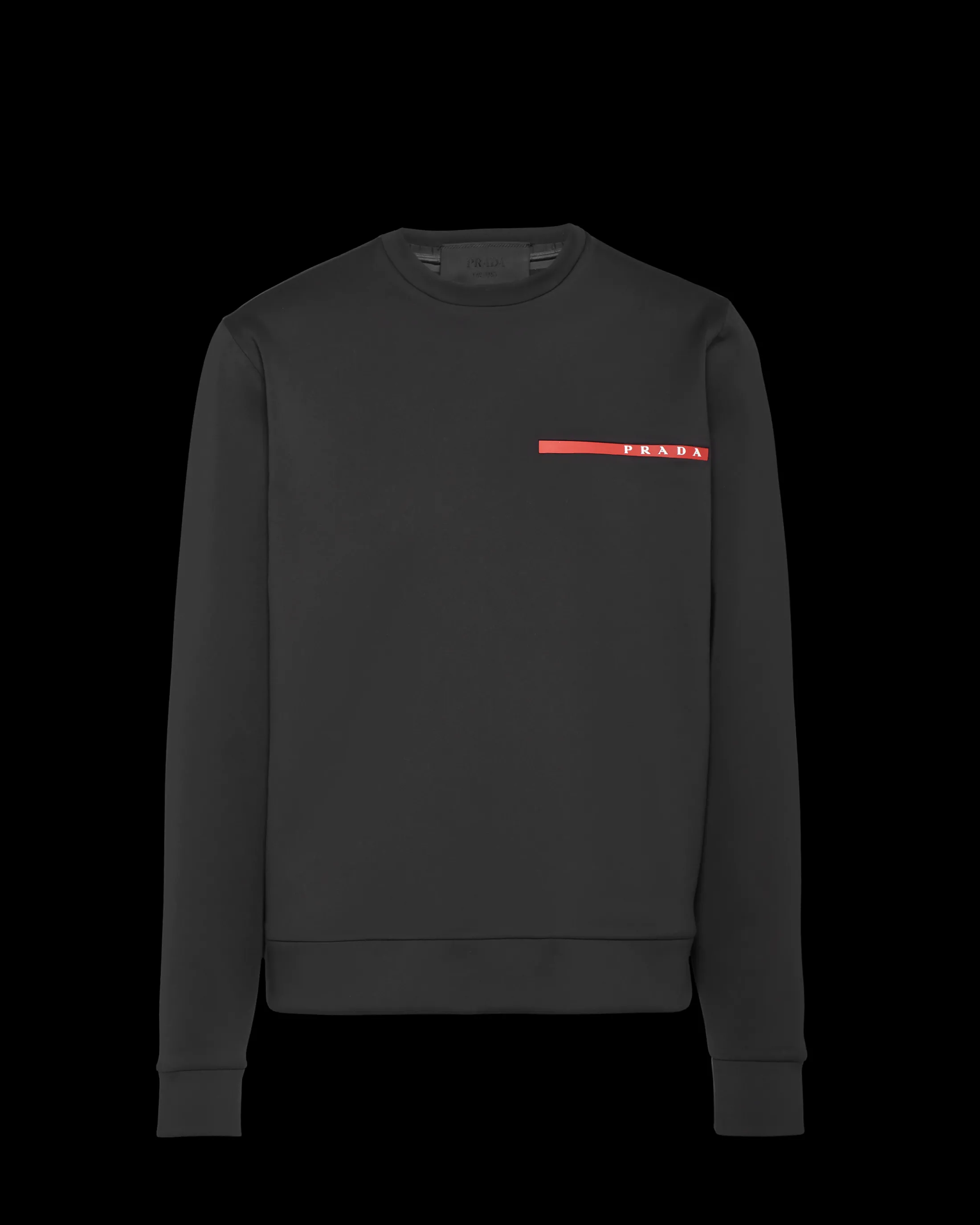 Prada Recycled Double Technical Jersey sweatshirt Black Sale