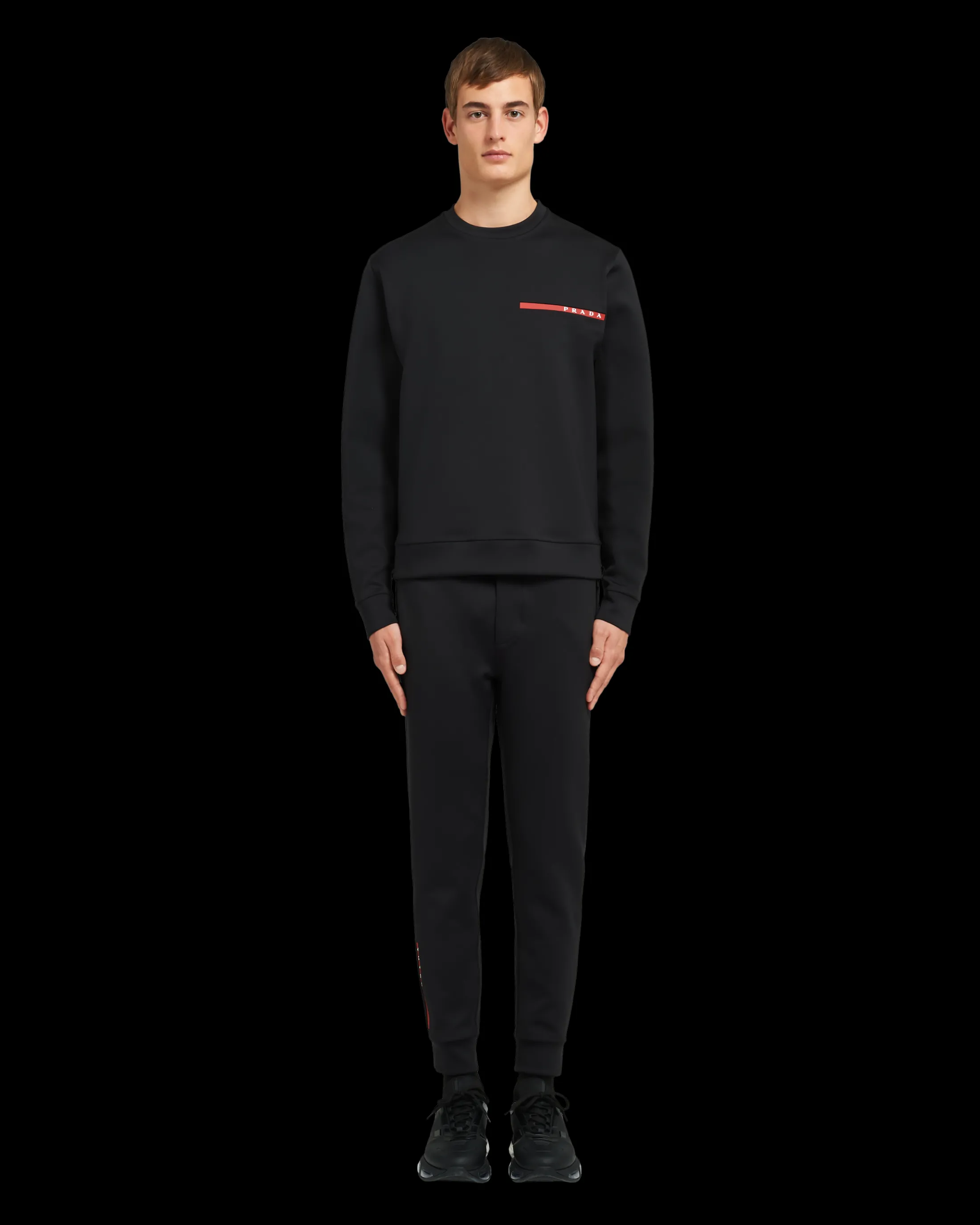 Prada Recycled Double Technical Jersey sweatshirt Black Sale