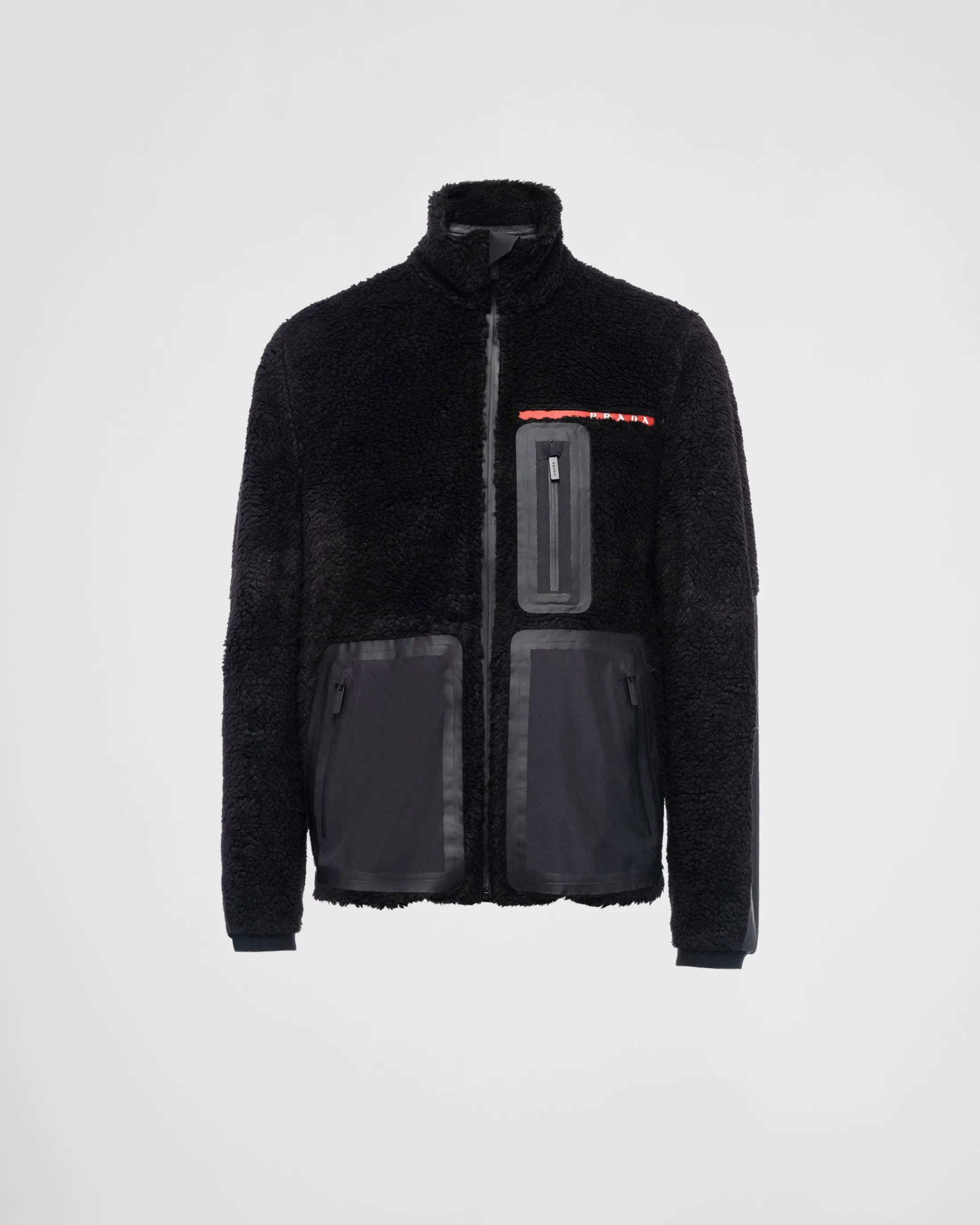 Prada Recycled fleece technical jacket Black Shop