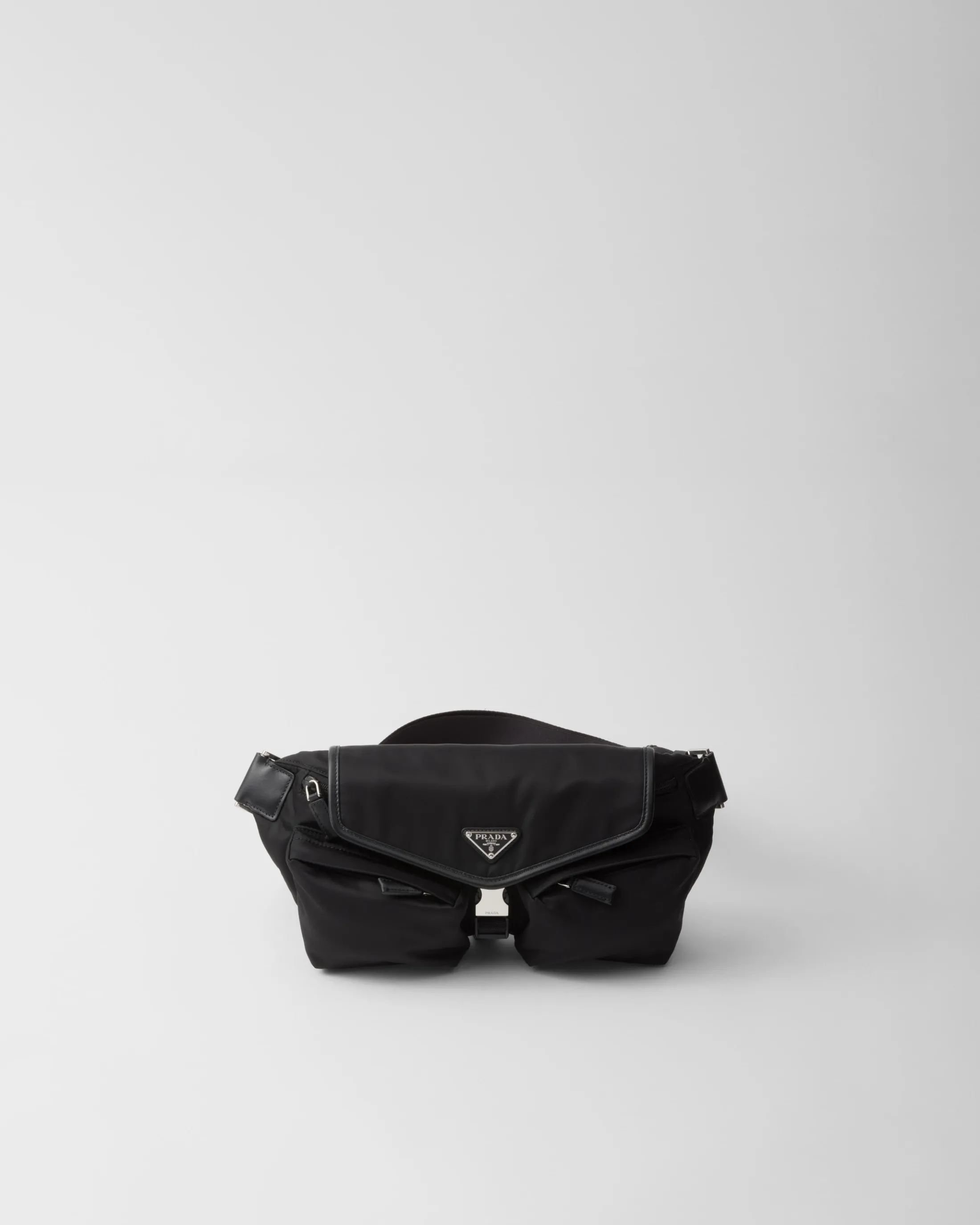 Prada Re-Nylon and leather shoulder bag Black Fashion