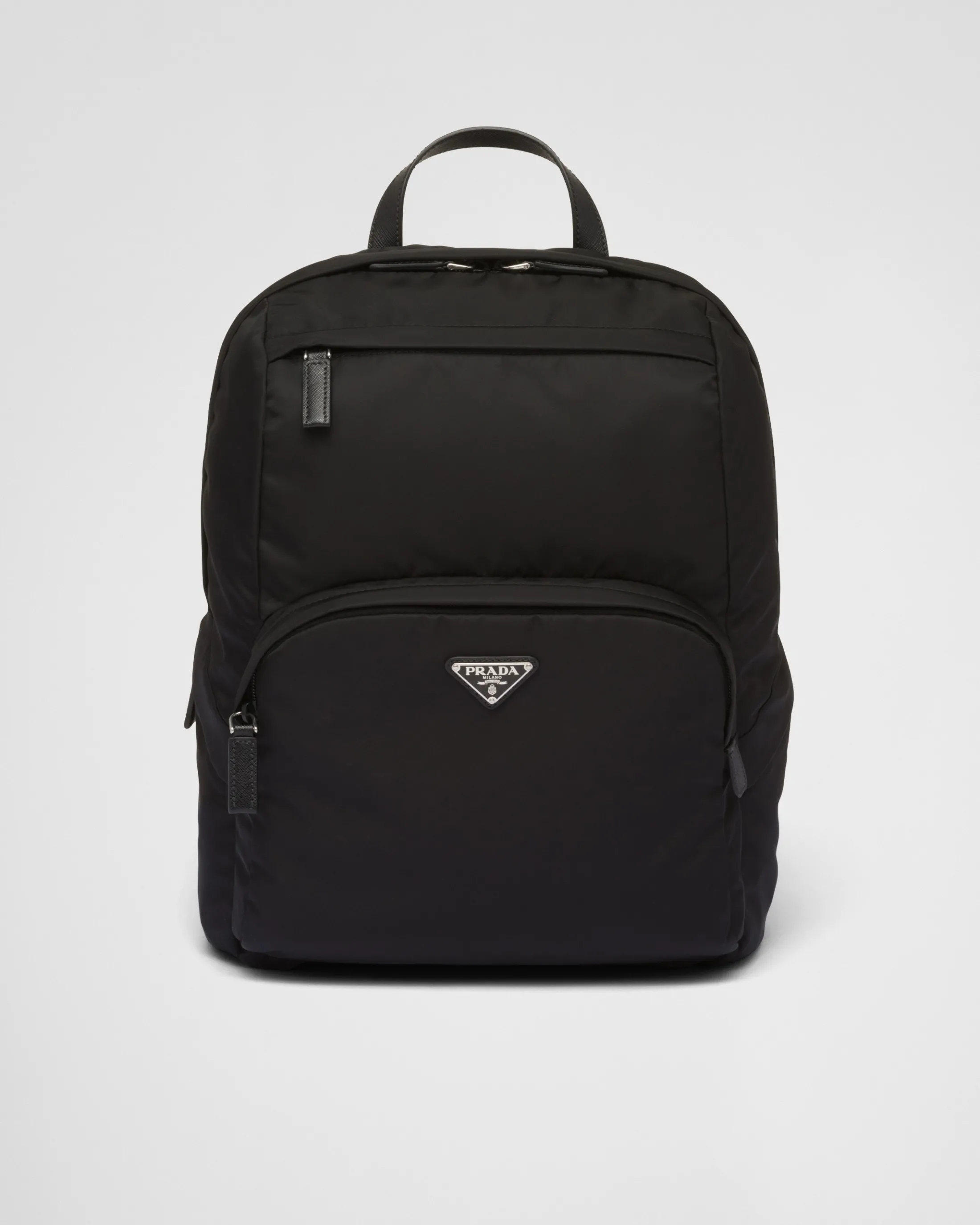 Prada Re-Nylon and Saffiano leather backpack Black Best Sale